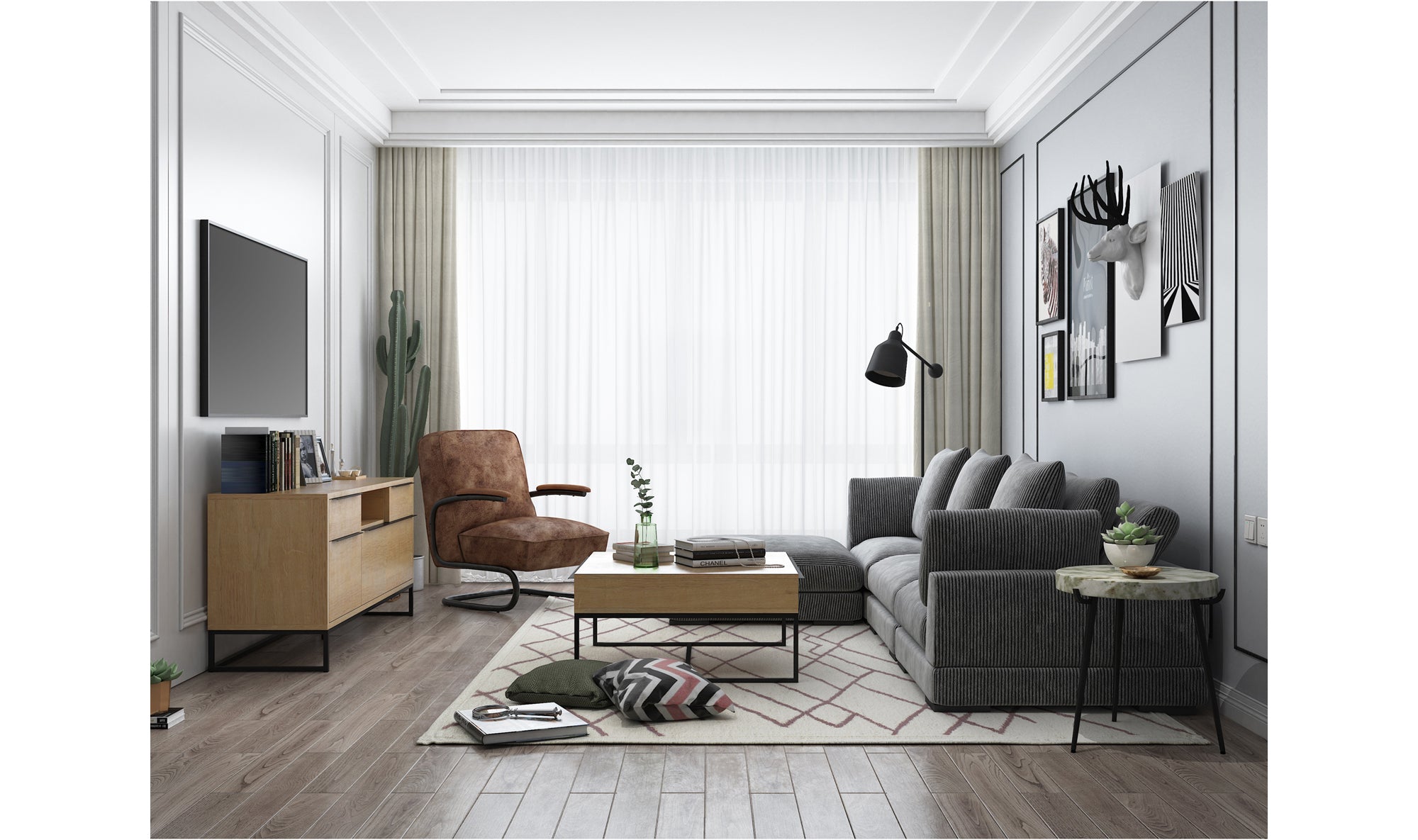 Melanie Accent Table White