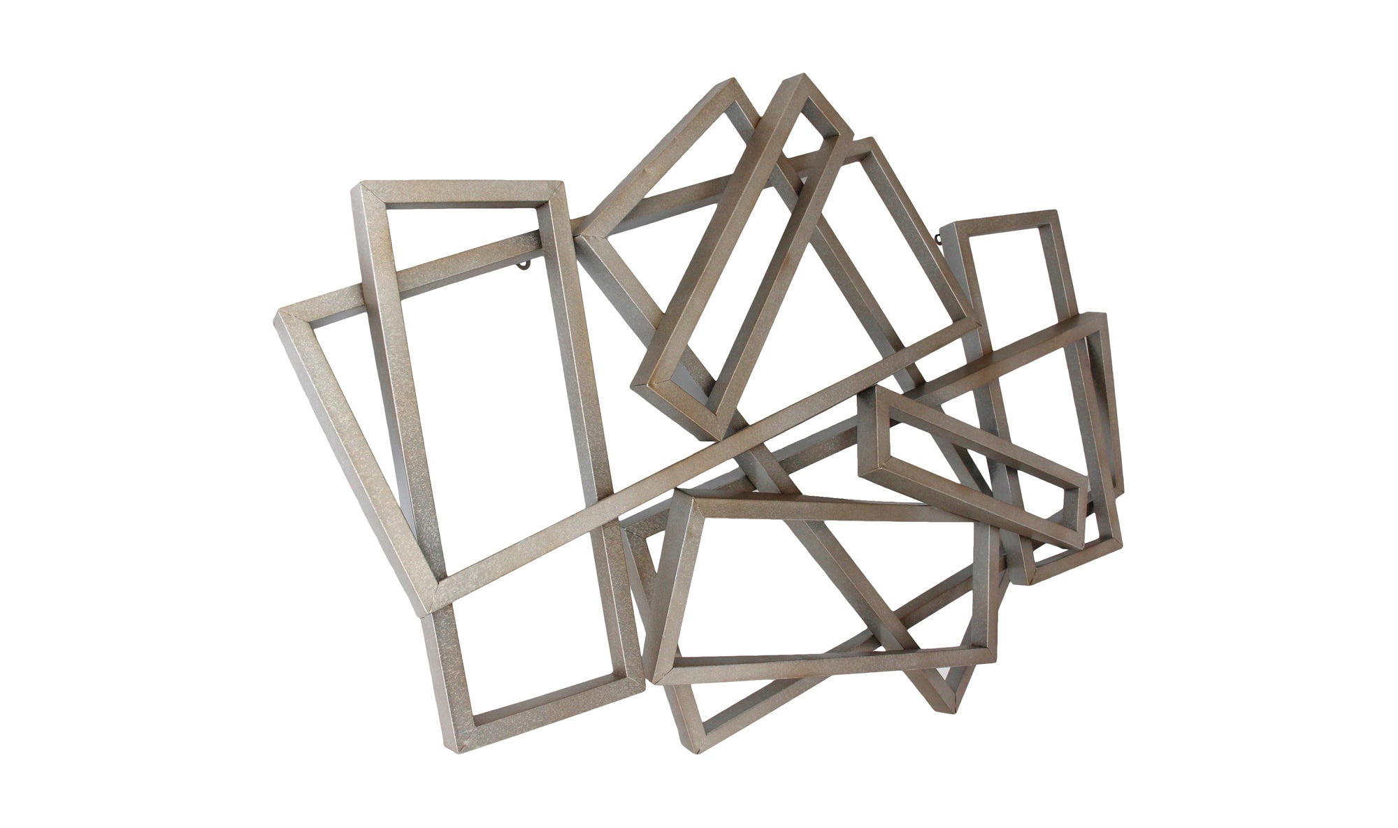 Metal Rectangles Wall Décor Silver