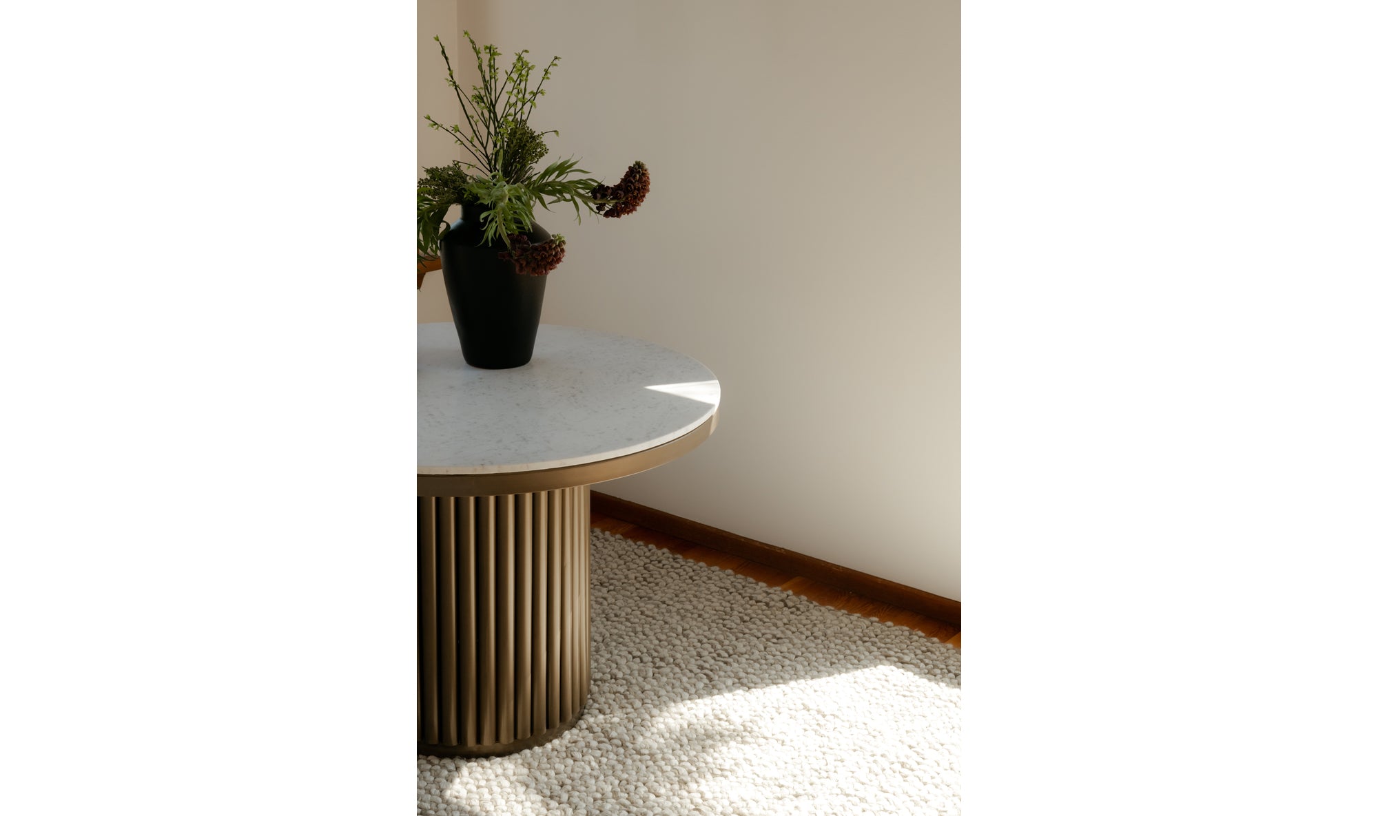 Tower Dining Table Black Marble