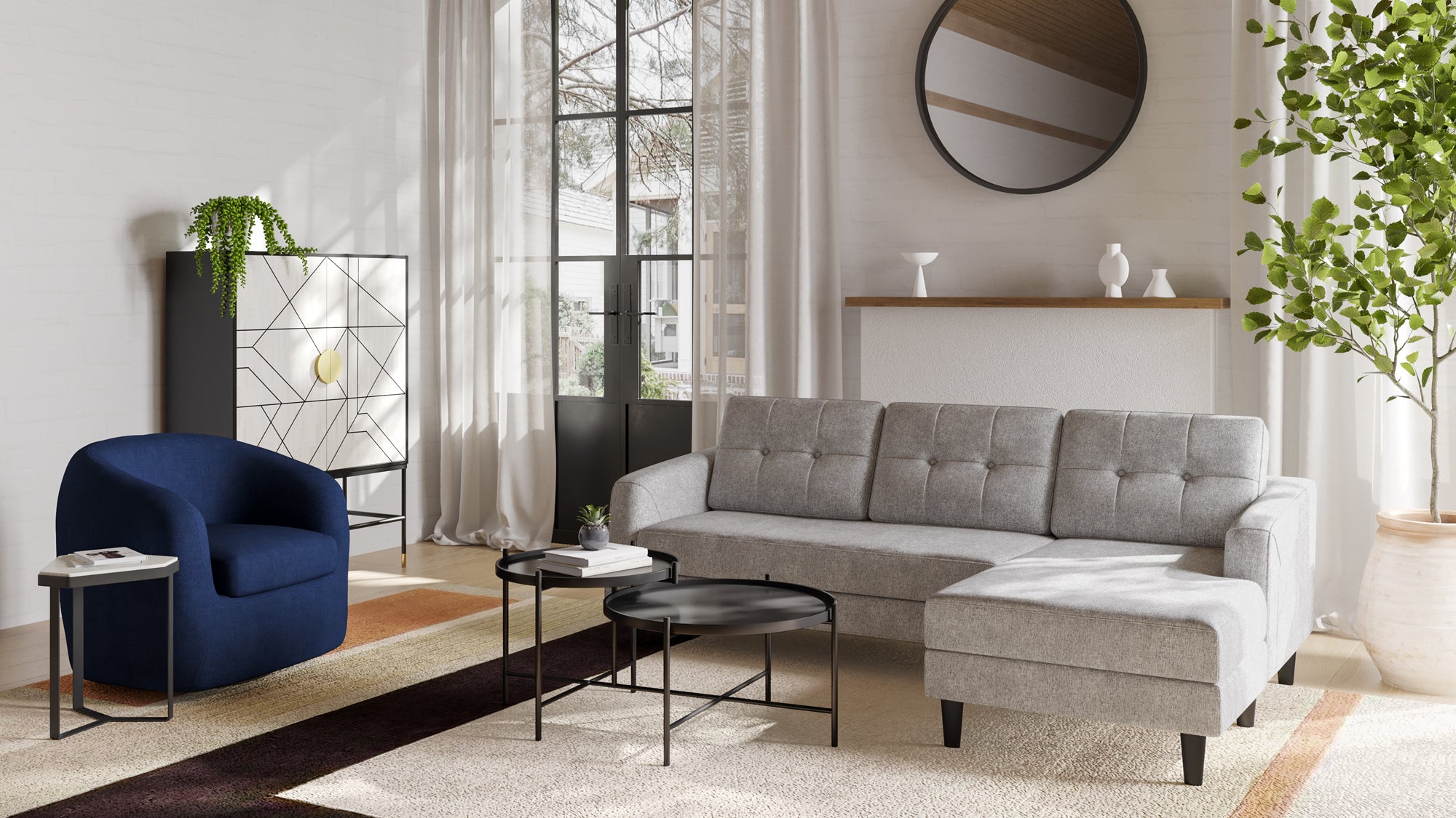 Shaws Cabinet Cream and Black