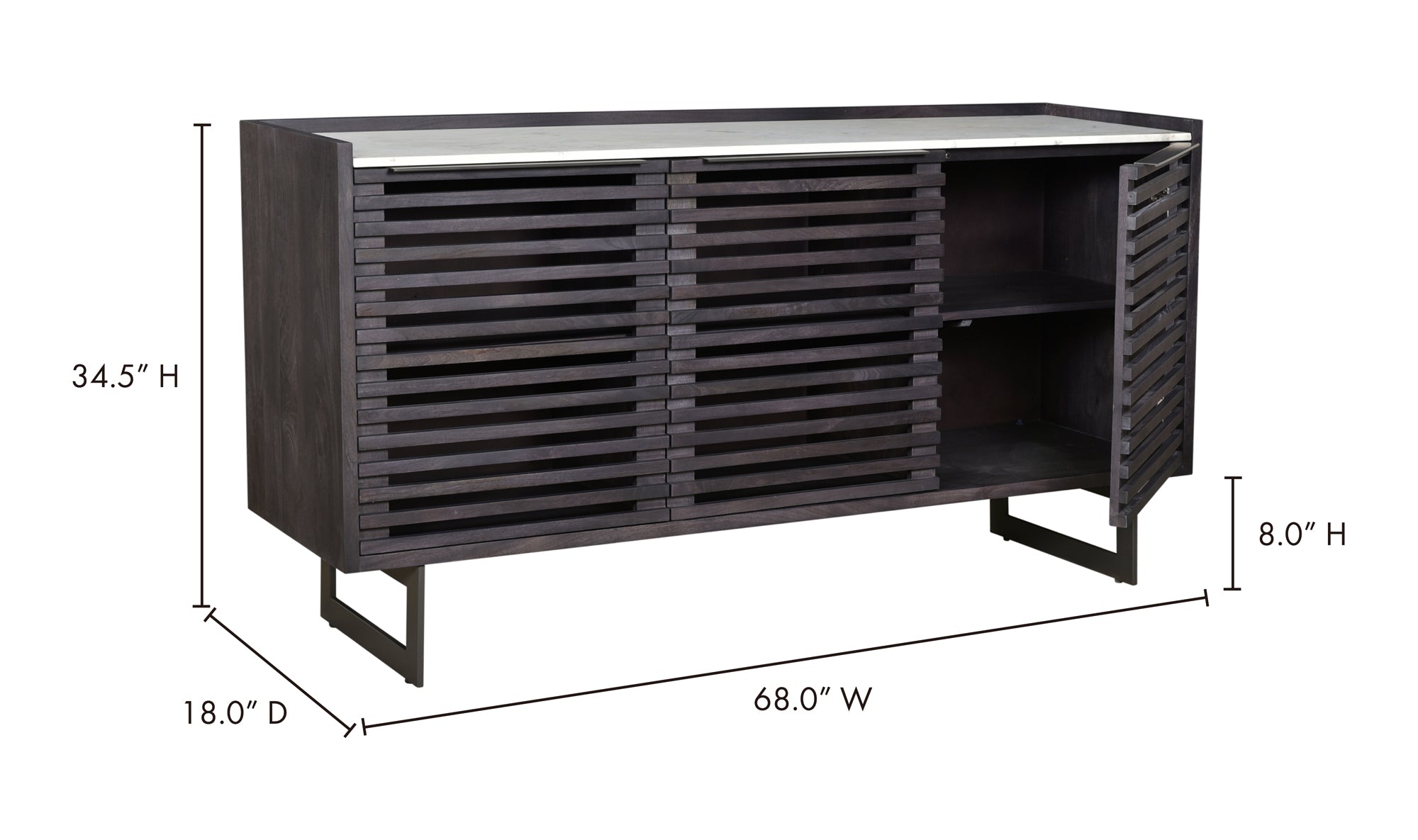 Paloma Sideboard Charcoal Grey