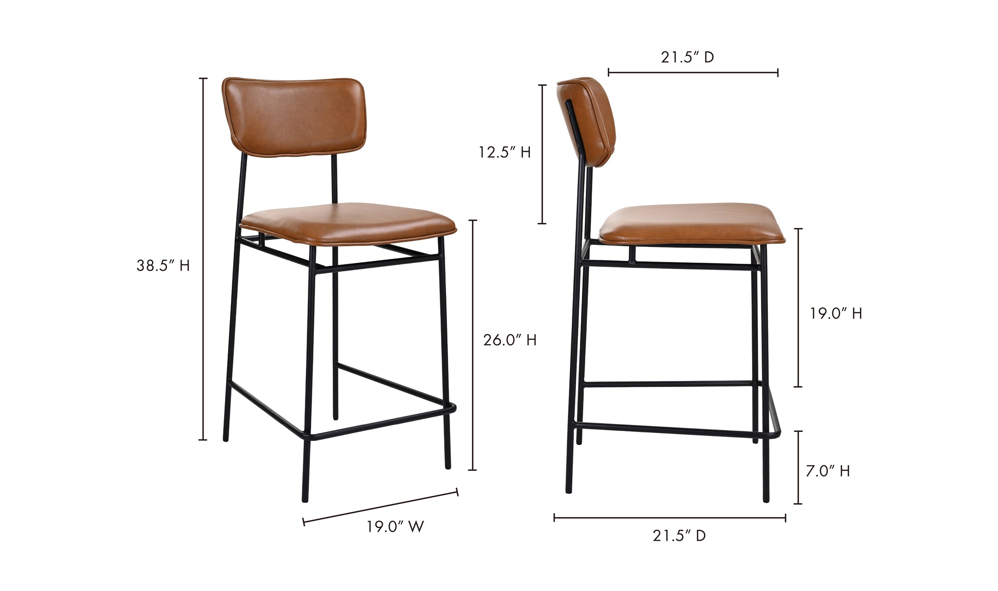 Sailor Counter Stool Brown