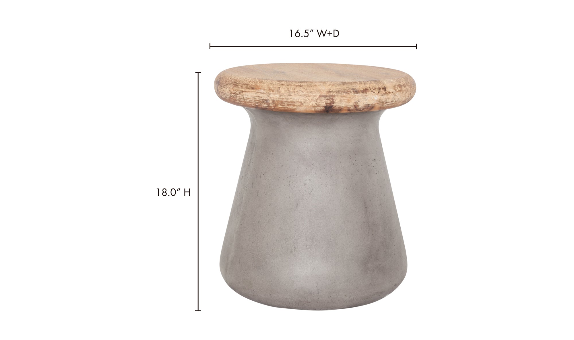 Earthstar Outdoor Stool Dark Grey