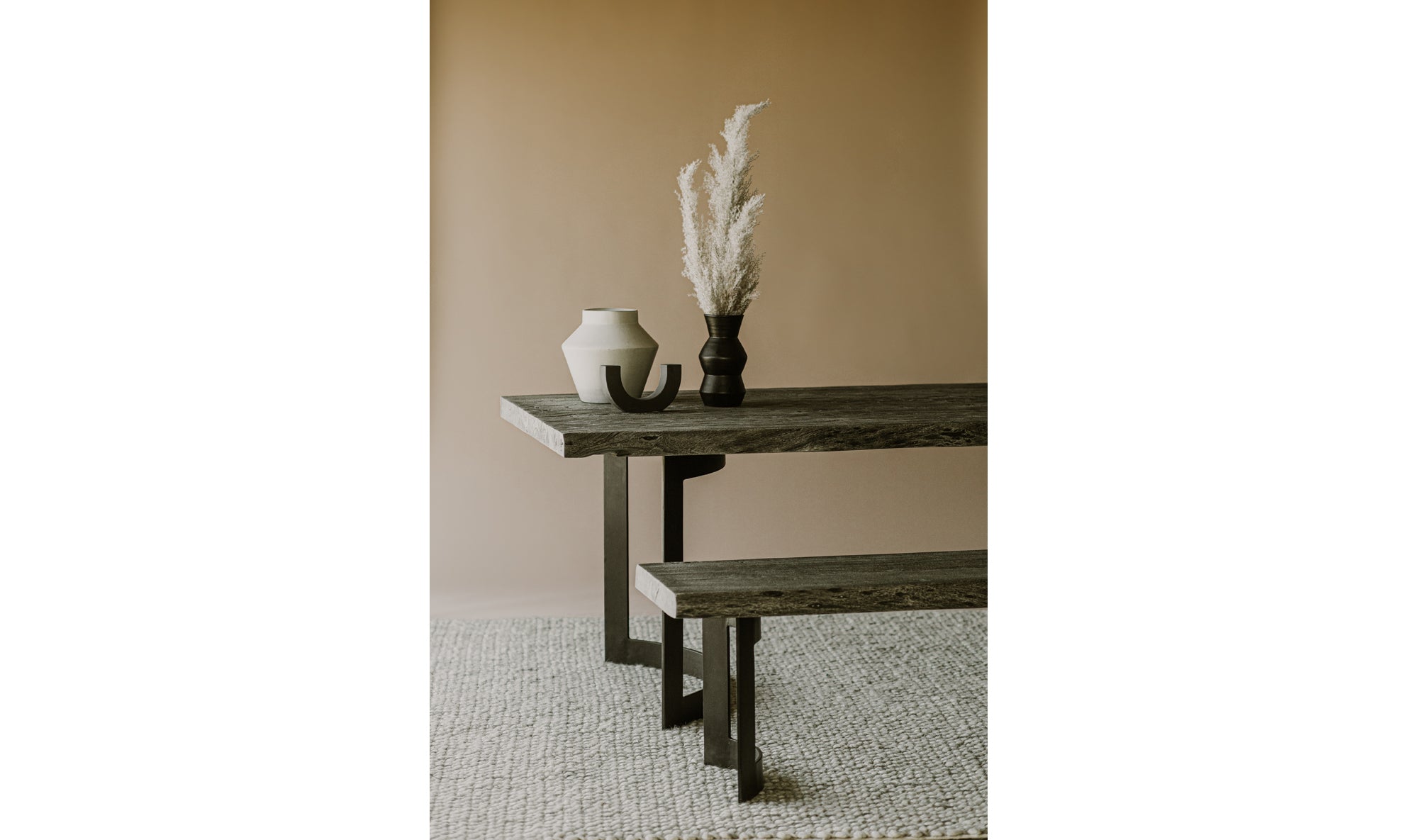 Bent Bench Small Grey