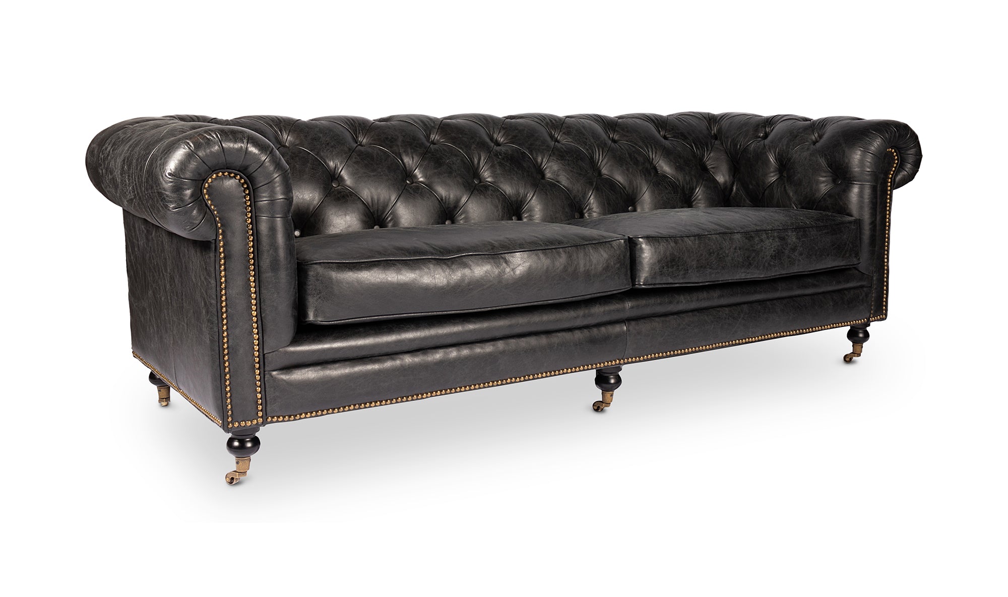 Birmingham Sofa Black Leather