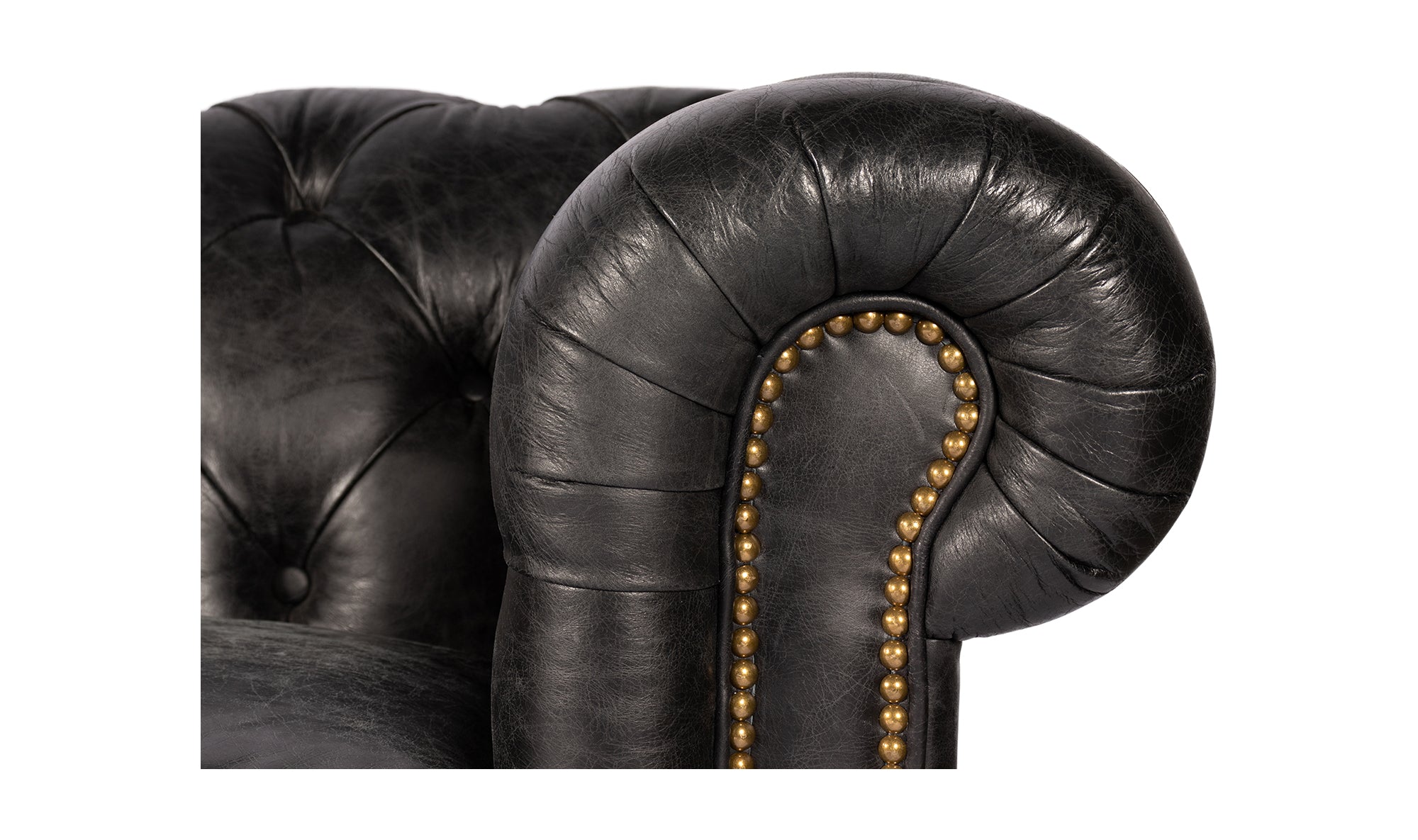 Birmingham Sofa Black Leather