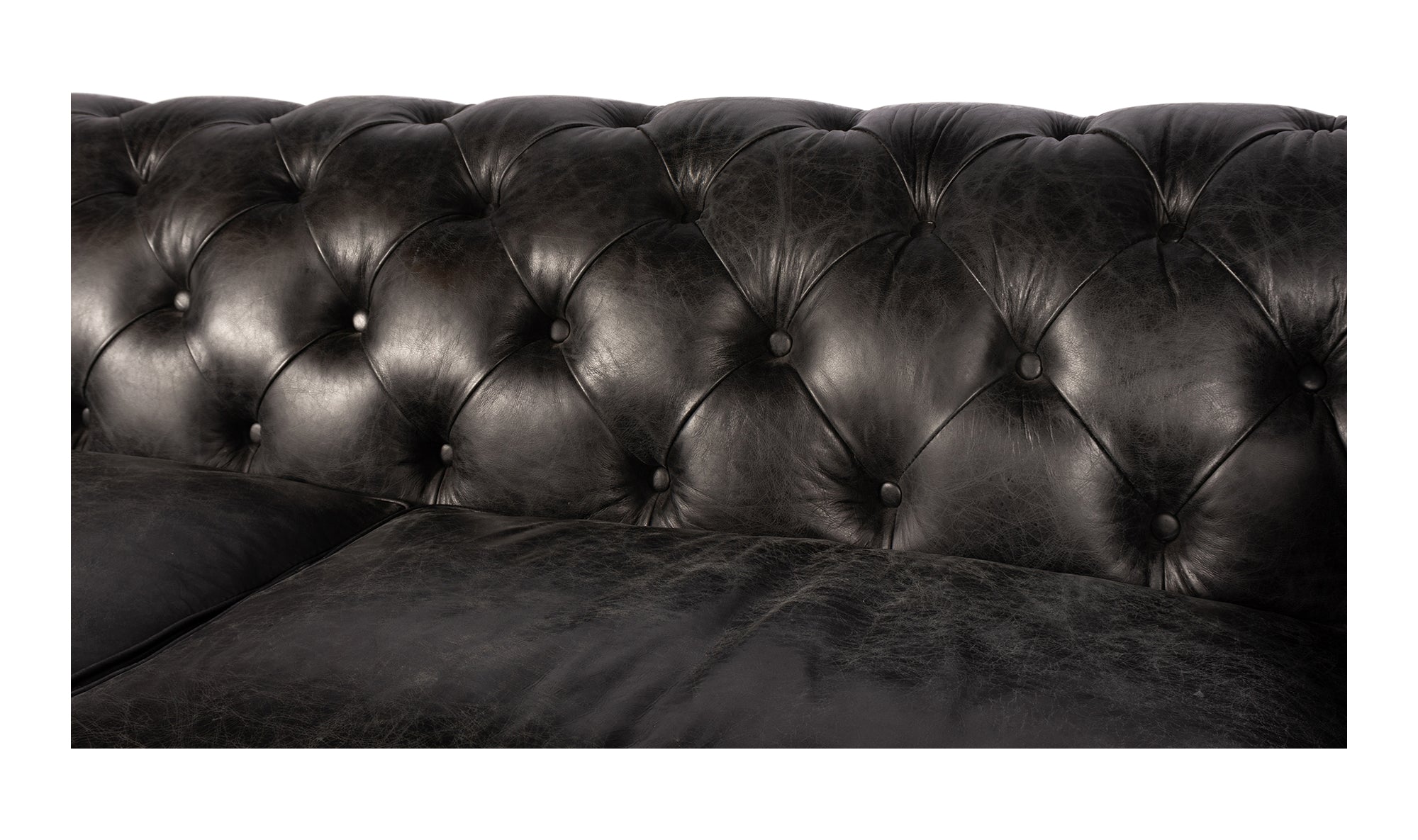 Birmingham Sofa Black Leather