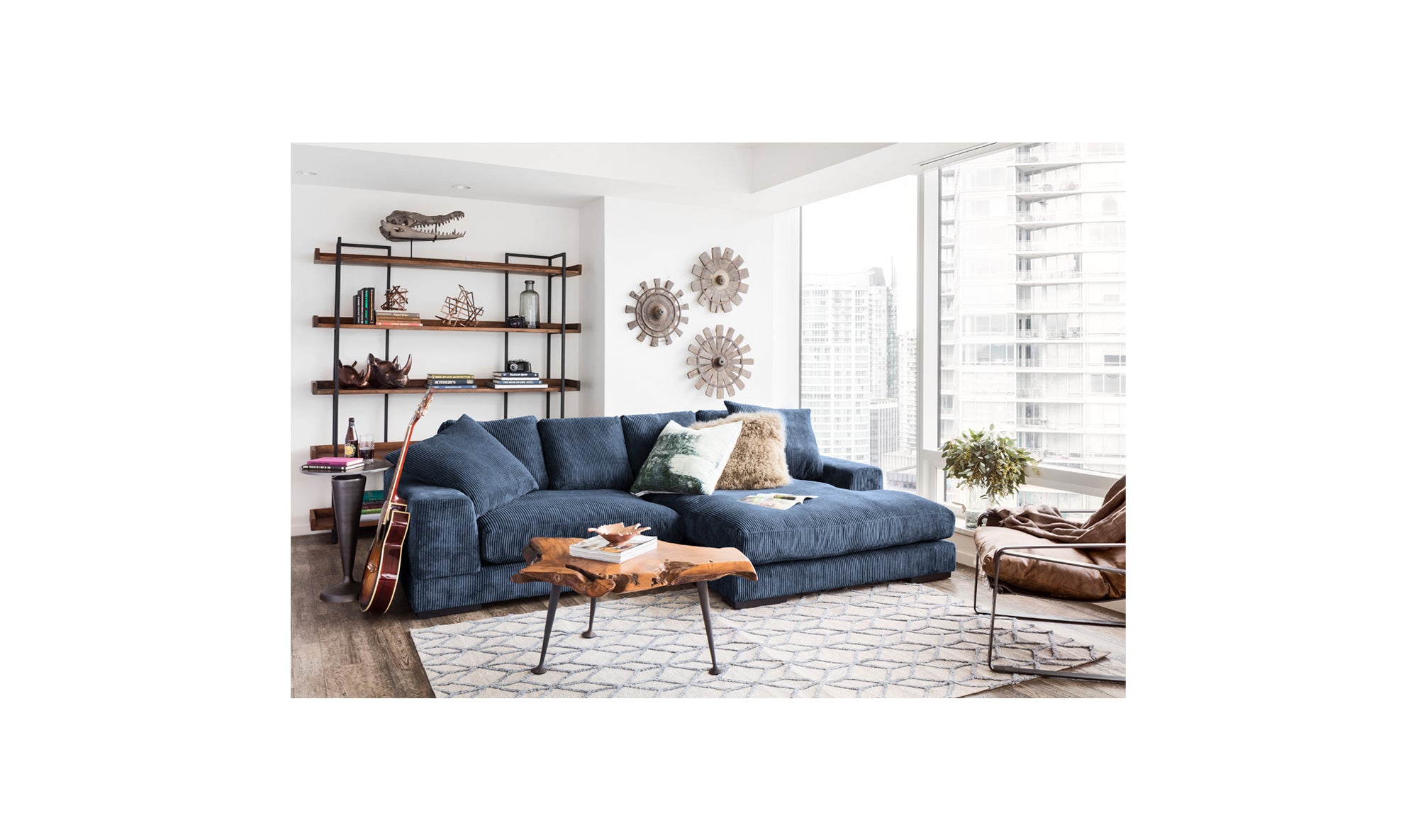 Plunge Sectional Navy