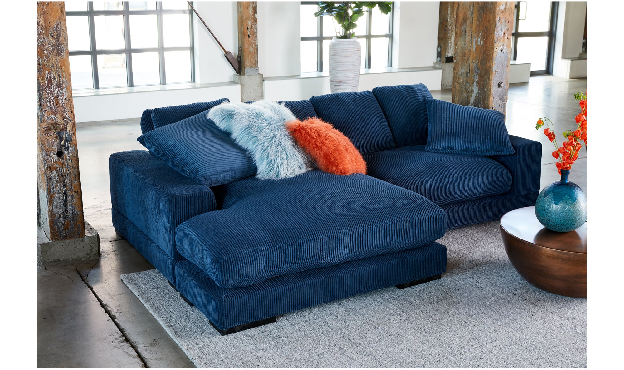 Plunge Sectional Navy