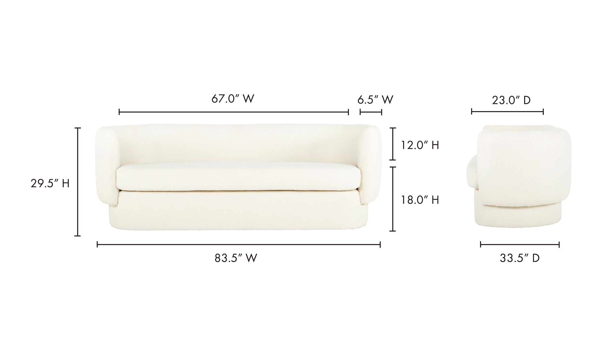 Koba Sofa Maya White