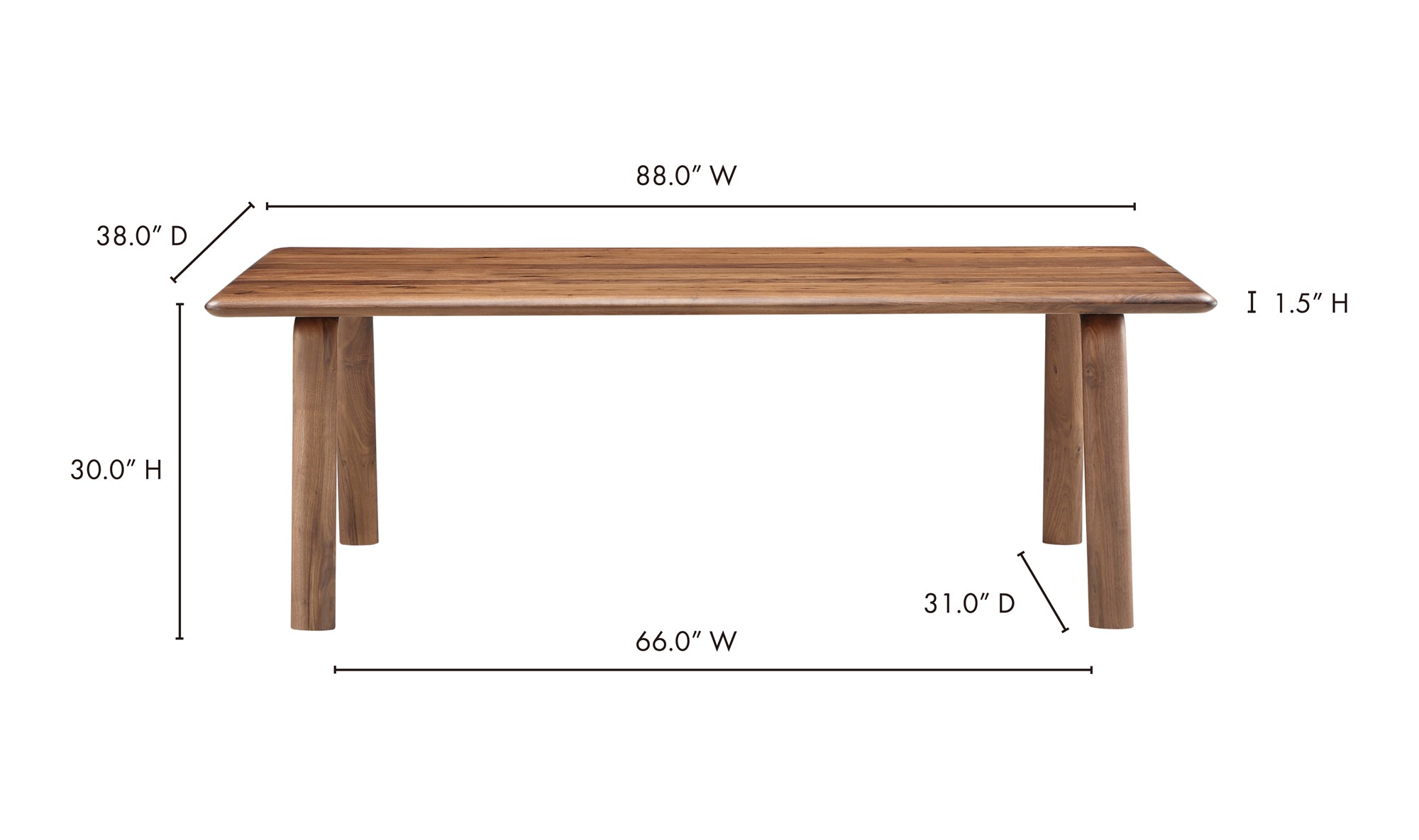 Malibu Dining Table Brown