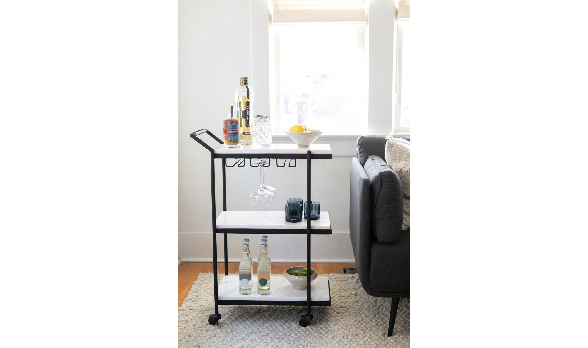 After Hours Bar Cart White