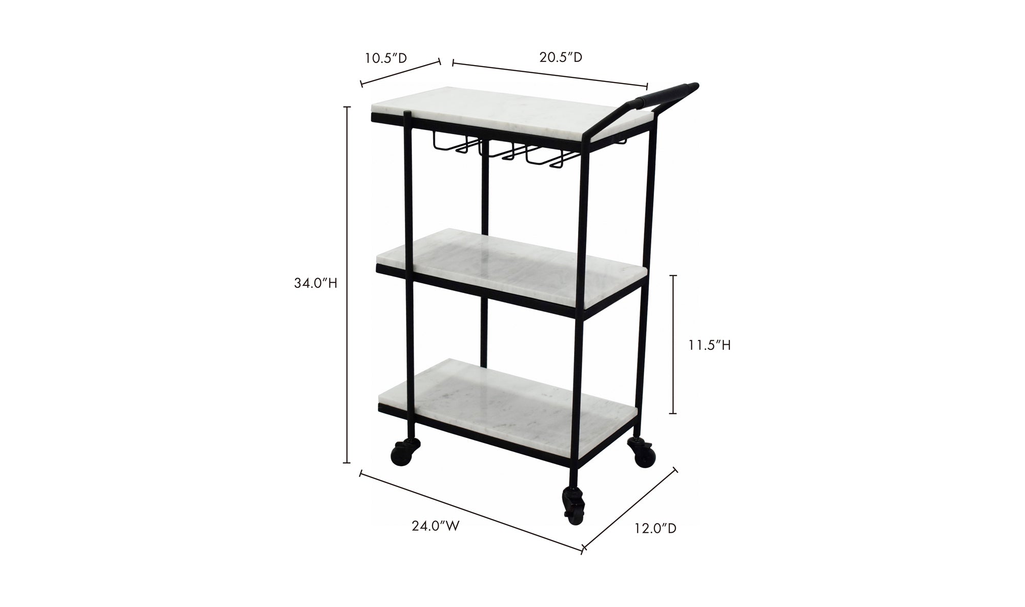 After Hours Bar Cart White