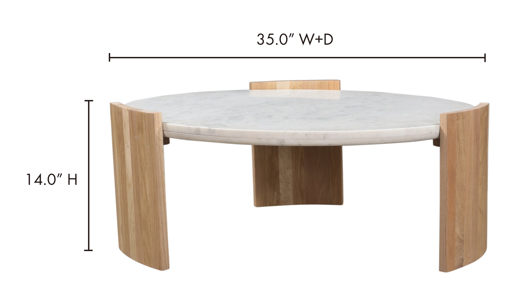 Dala Coffee Table White