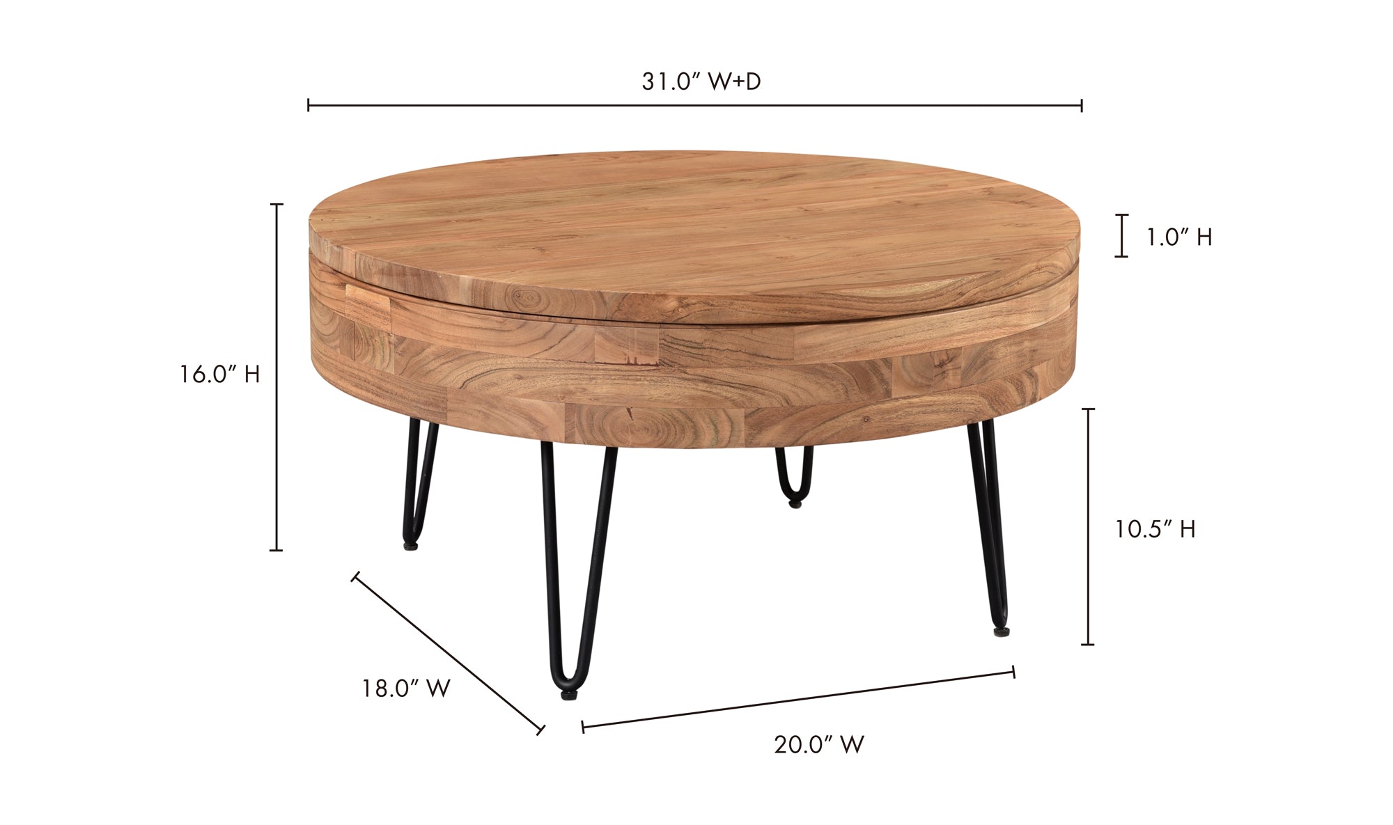 Privado Storage Coffee Table Natural