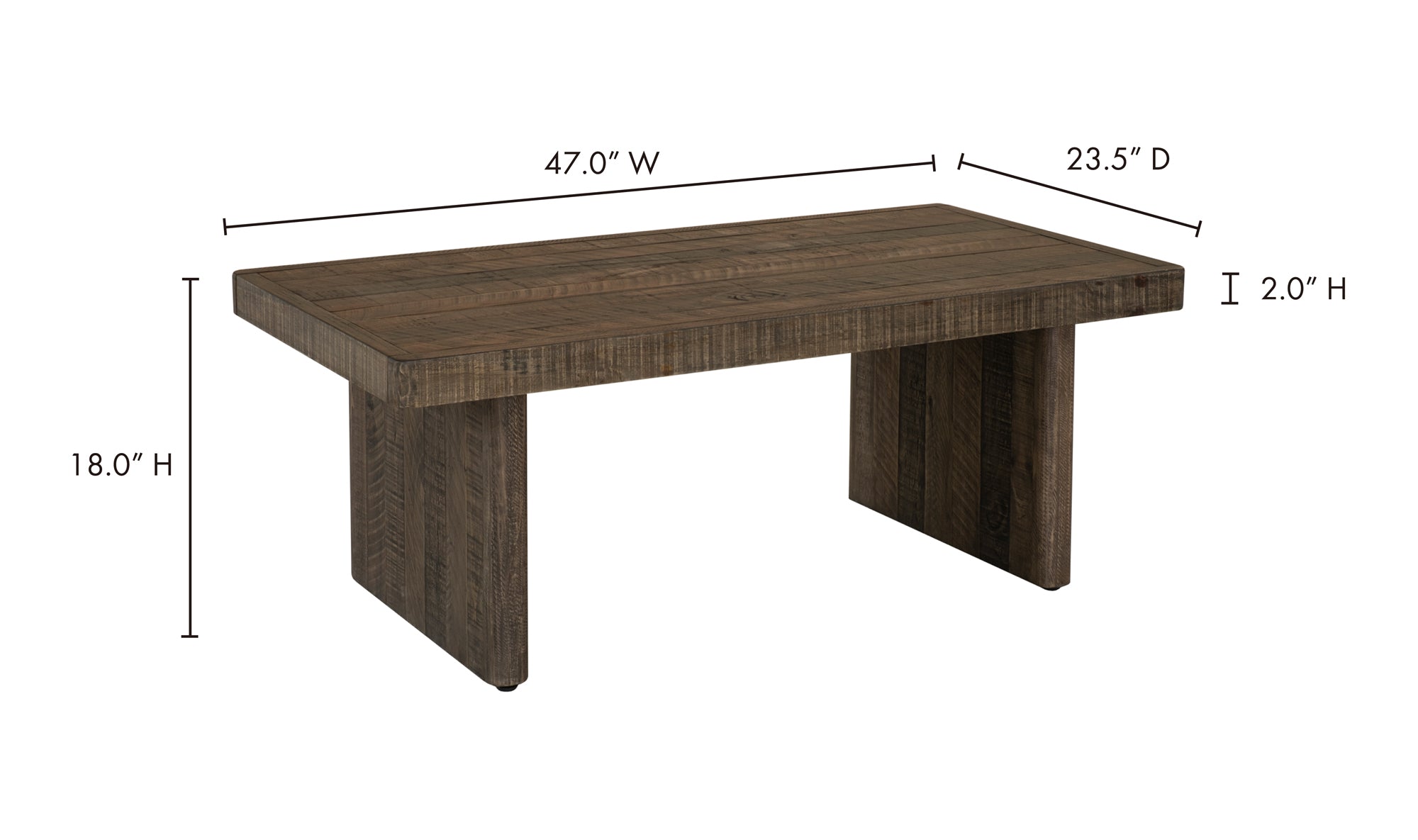 Monterey Coffee Table Aged Brown