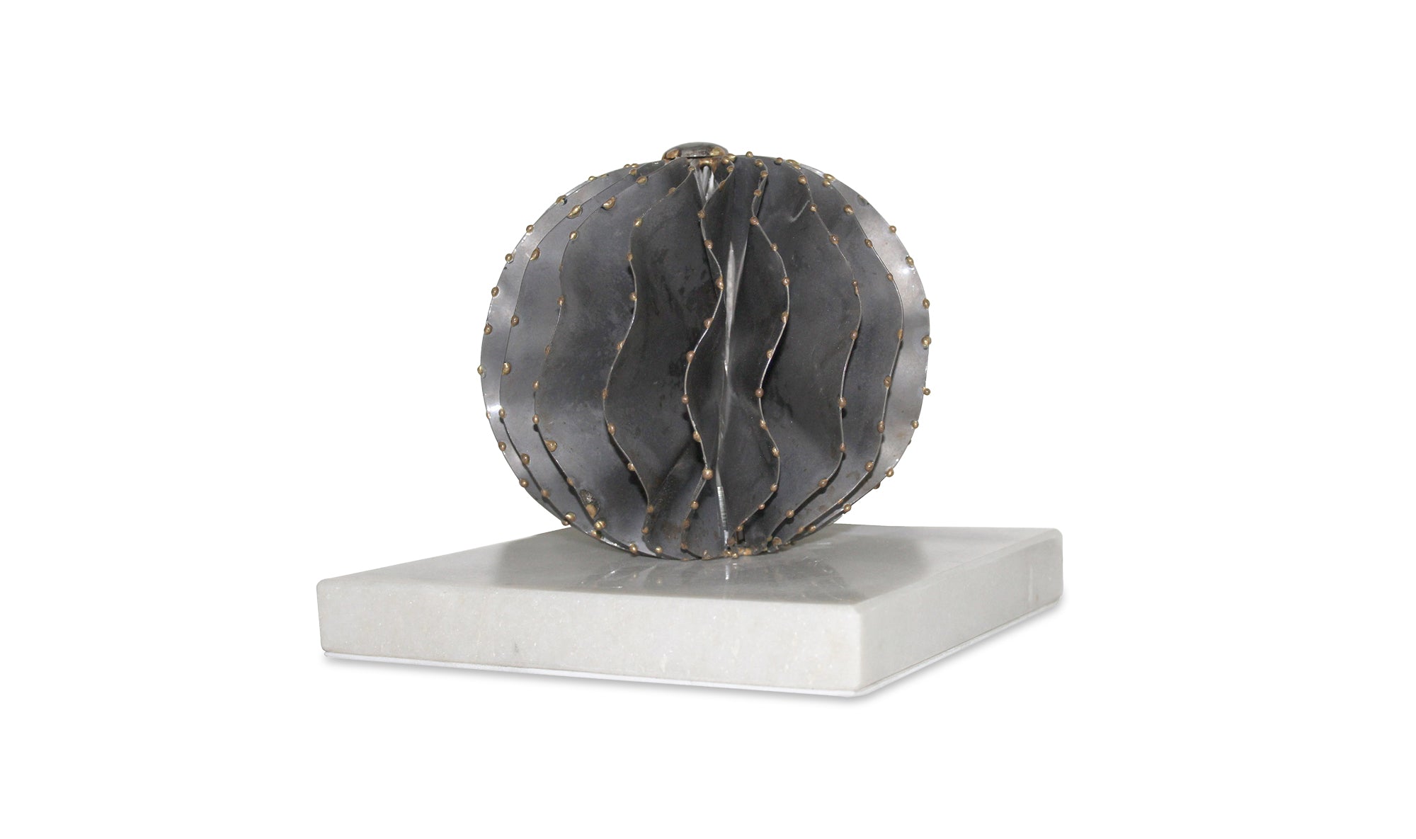 Iron Orb White Marble