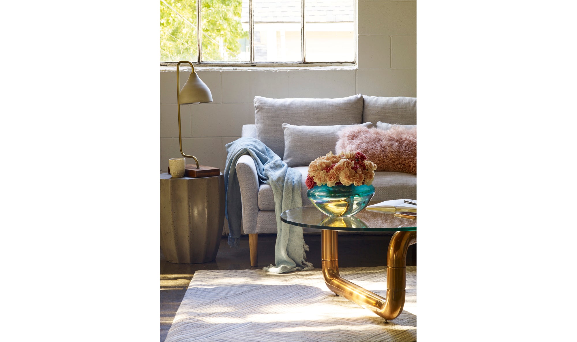 Lamb Fur Pillow Pink