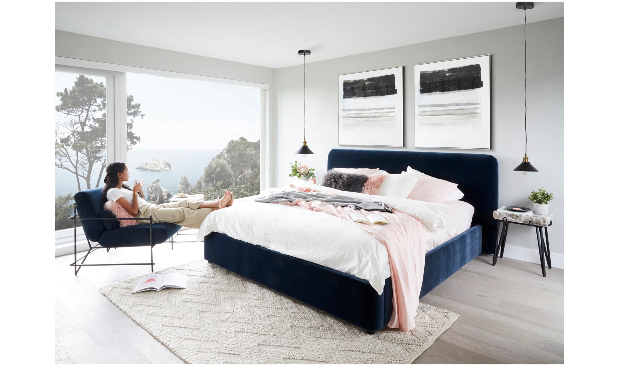 Lamb Fur Pillow Pink