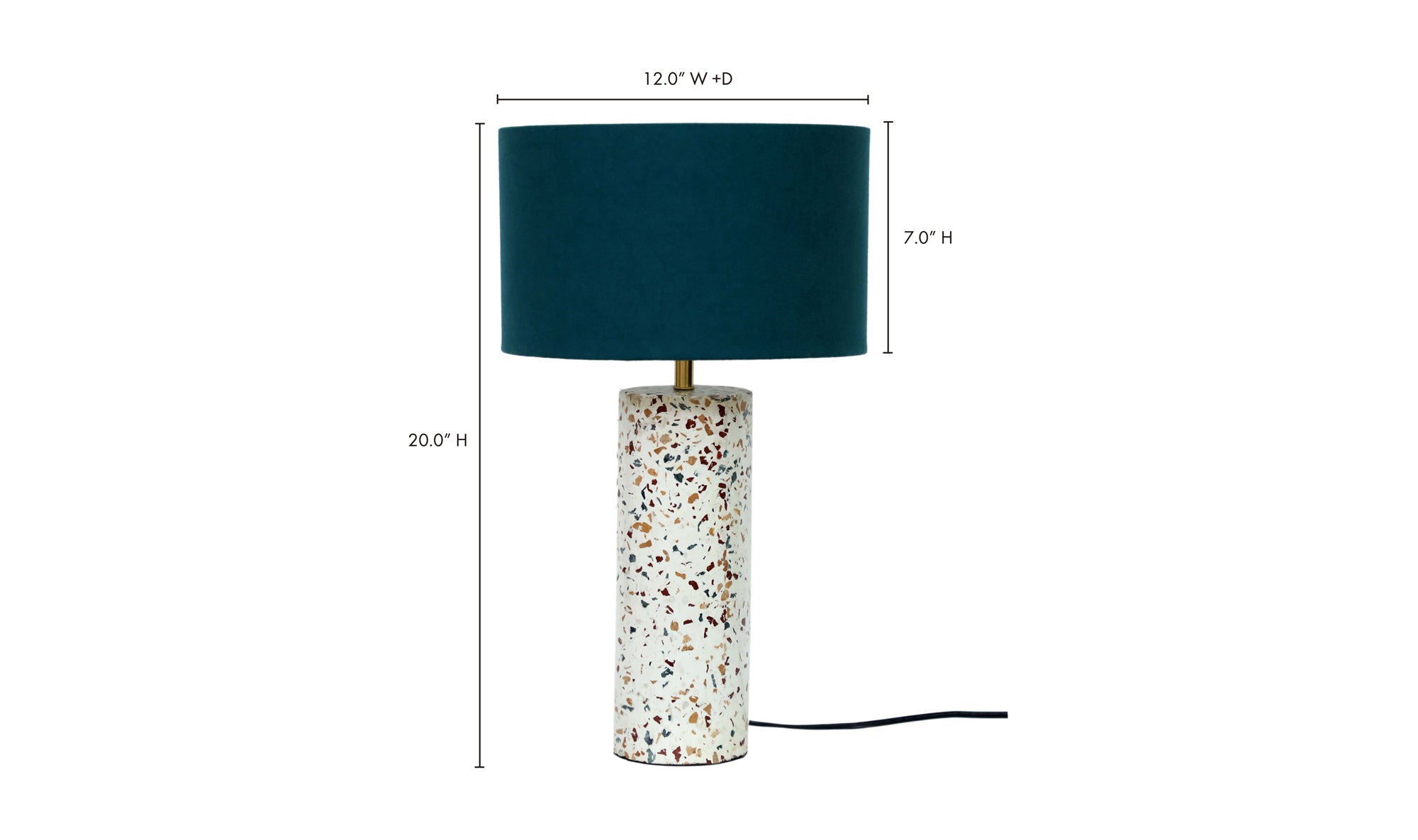 Terrazzo Cylinder Table Lamp