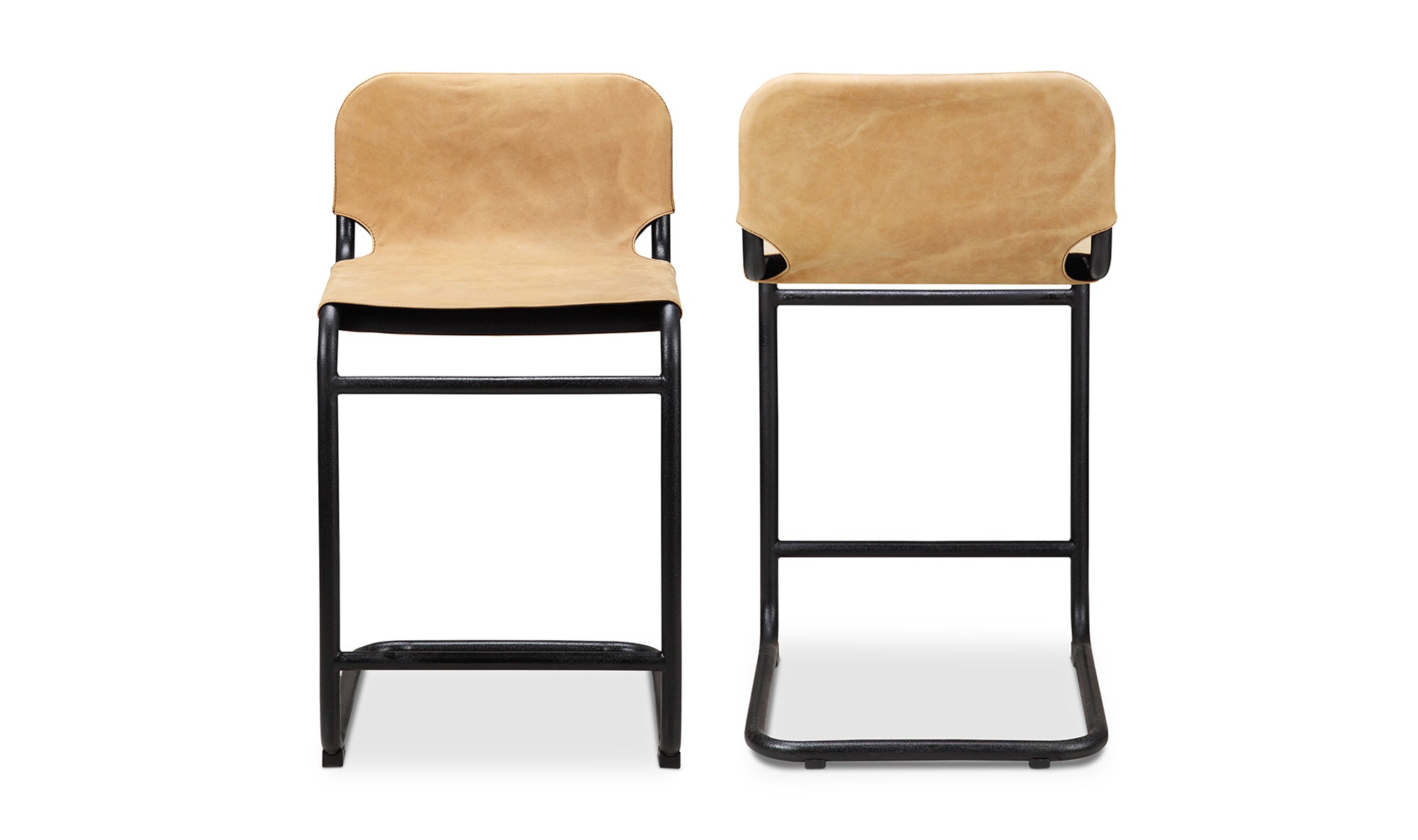 Baker Counter Stool Sunbaked Tan Leather - Set Of Two