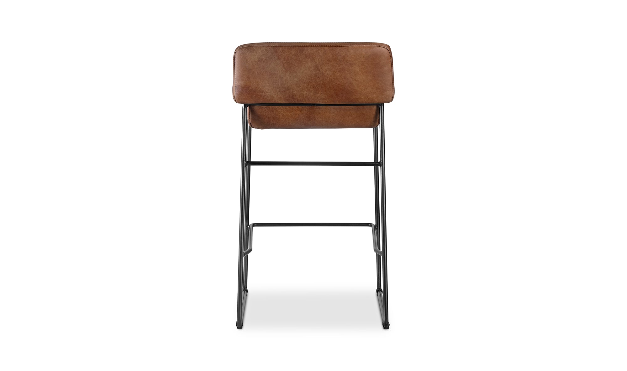Starlet Counter Stool Open Road Brown Leather - Set Of Two