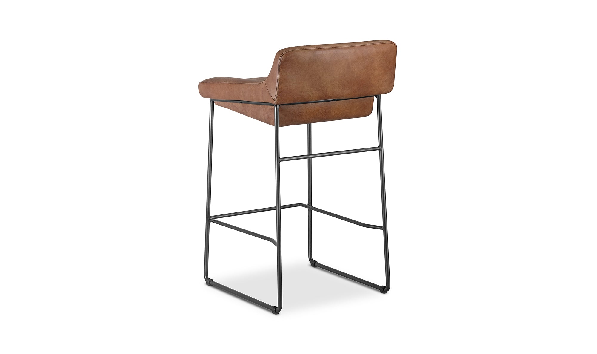 Starlet Counter Stool Open Road Brown Leather - Set Of Two