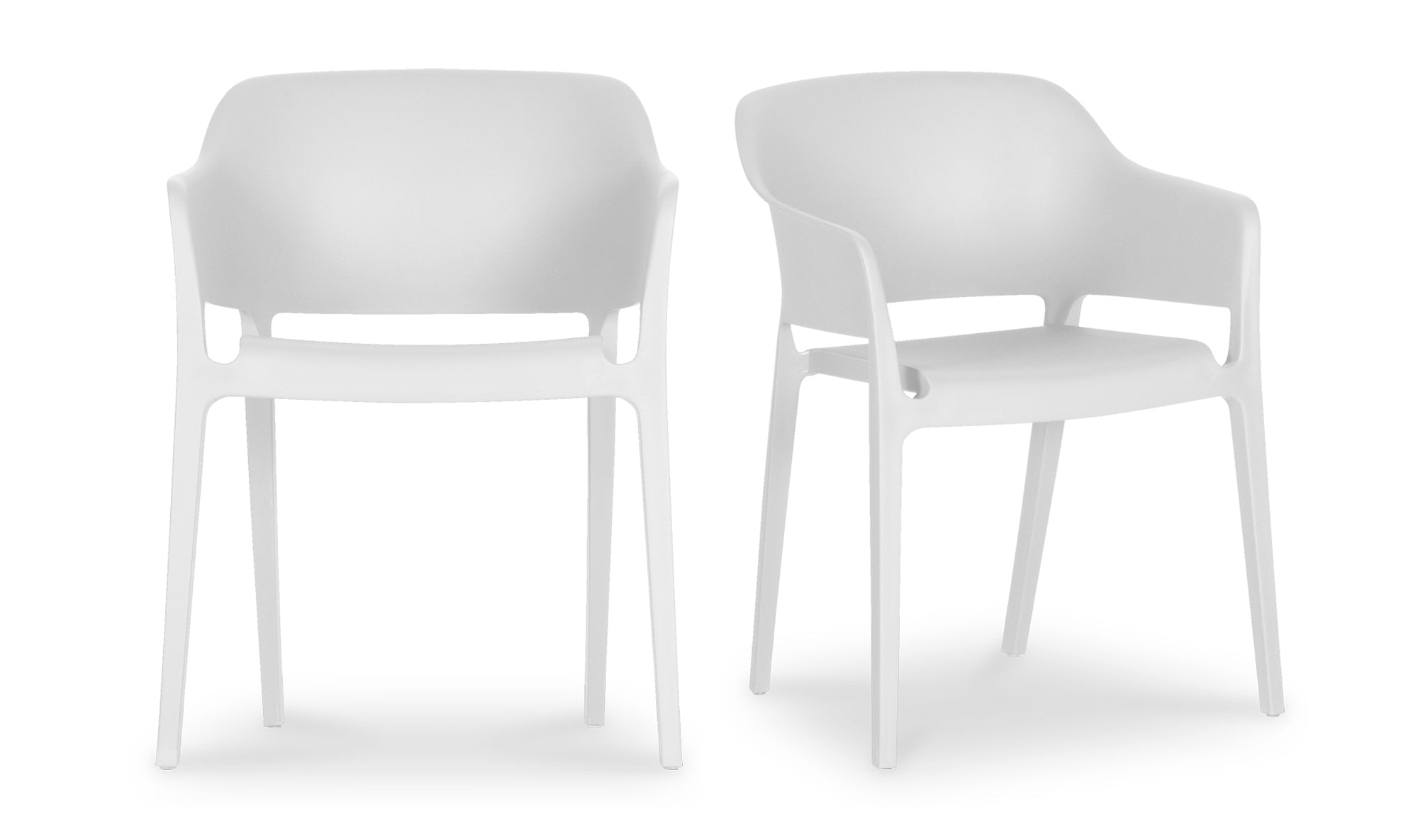 Faro Outdoor Dining Chair White - Set Of Two
