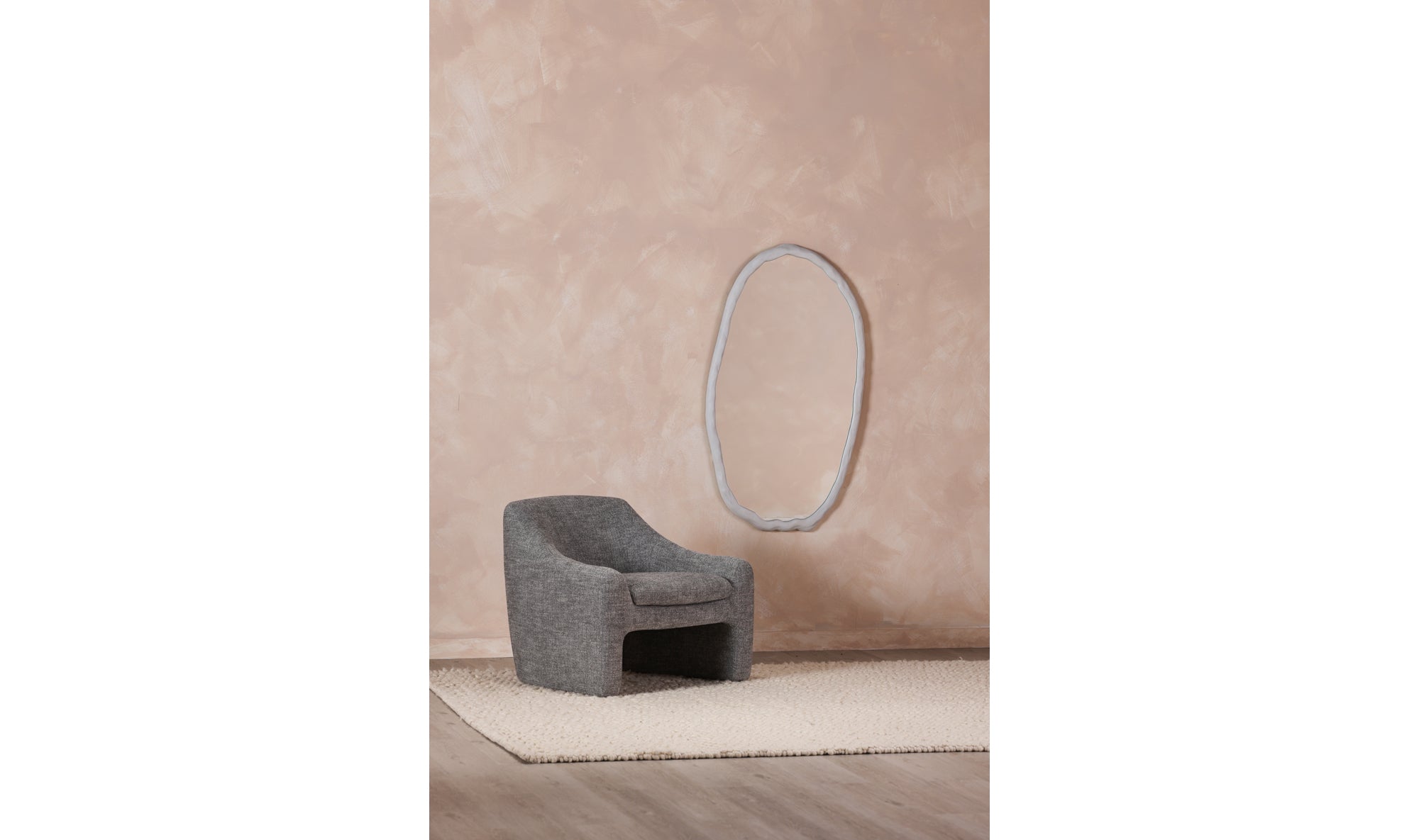 Foundry Oval Mirror Black