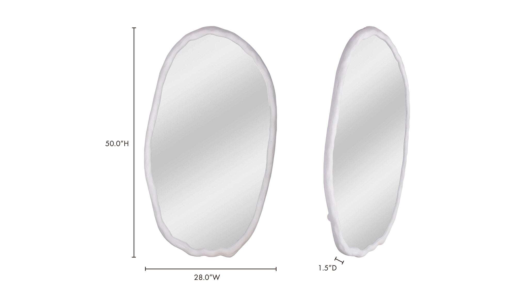 Foundry Oval Mirror Black