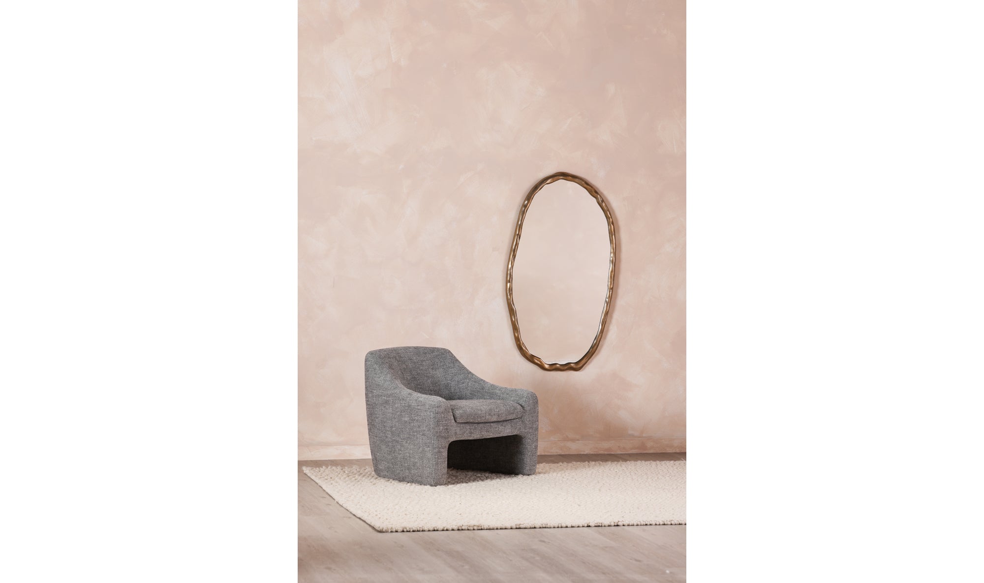 Foundry Oval Mirror Black