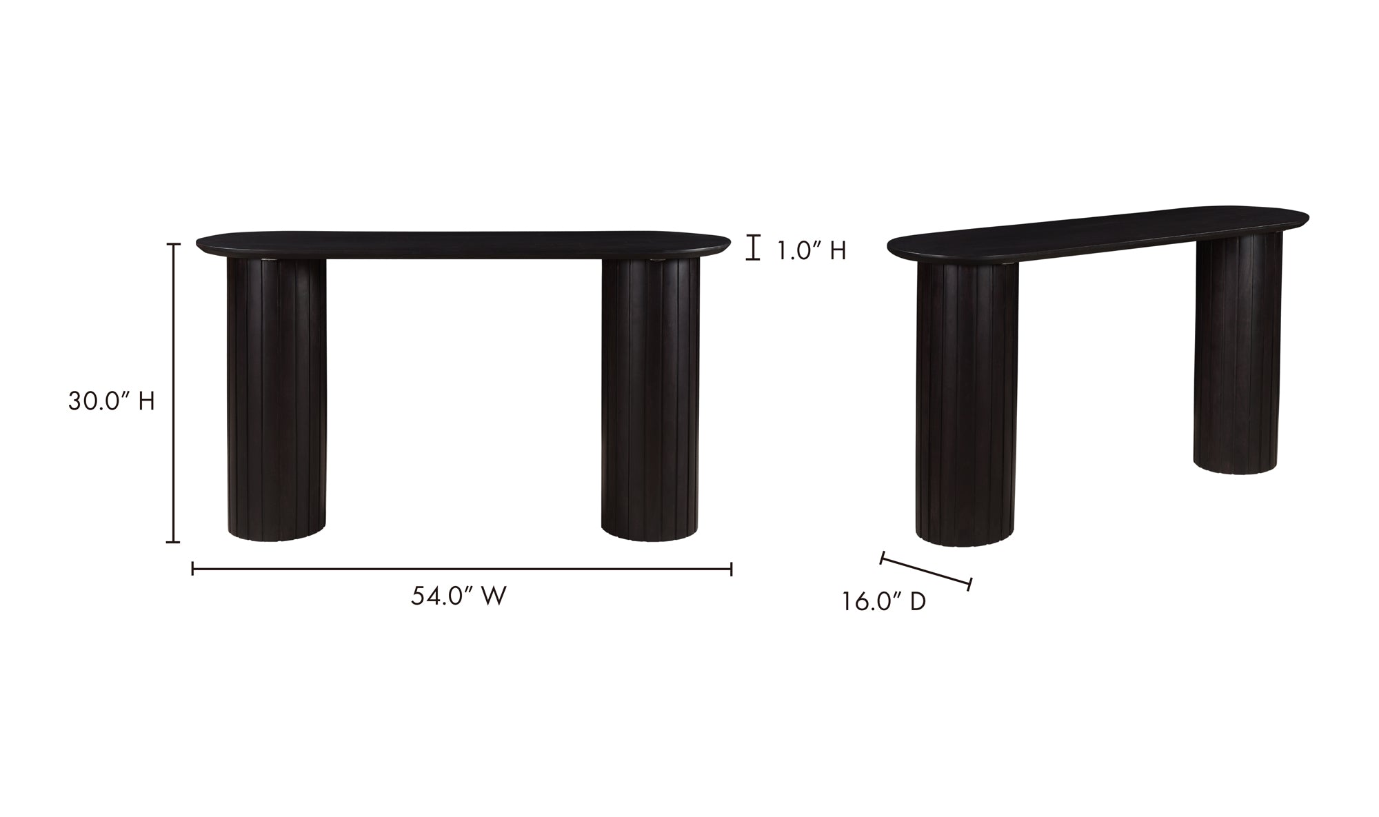 Povera Console Table Black