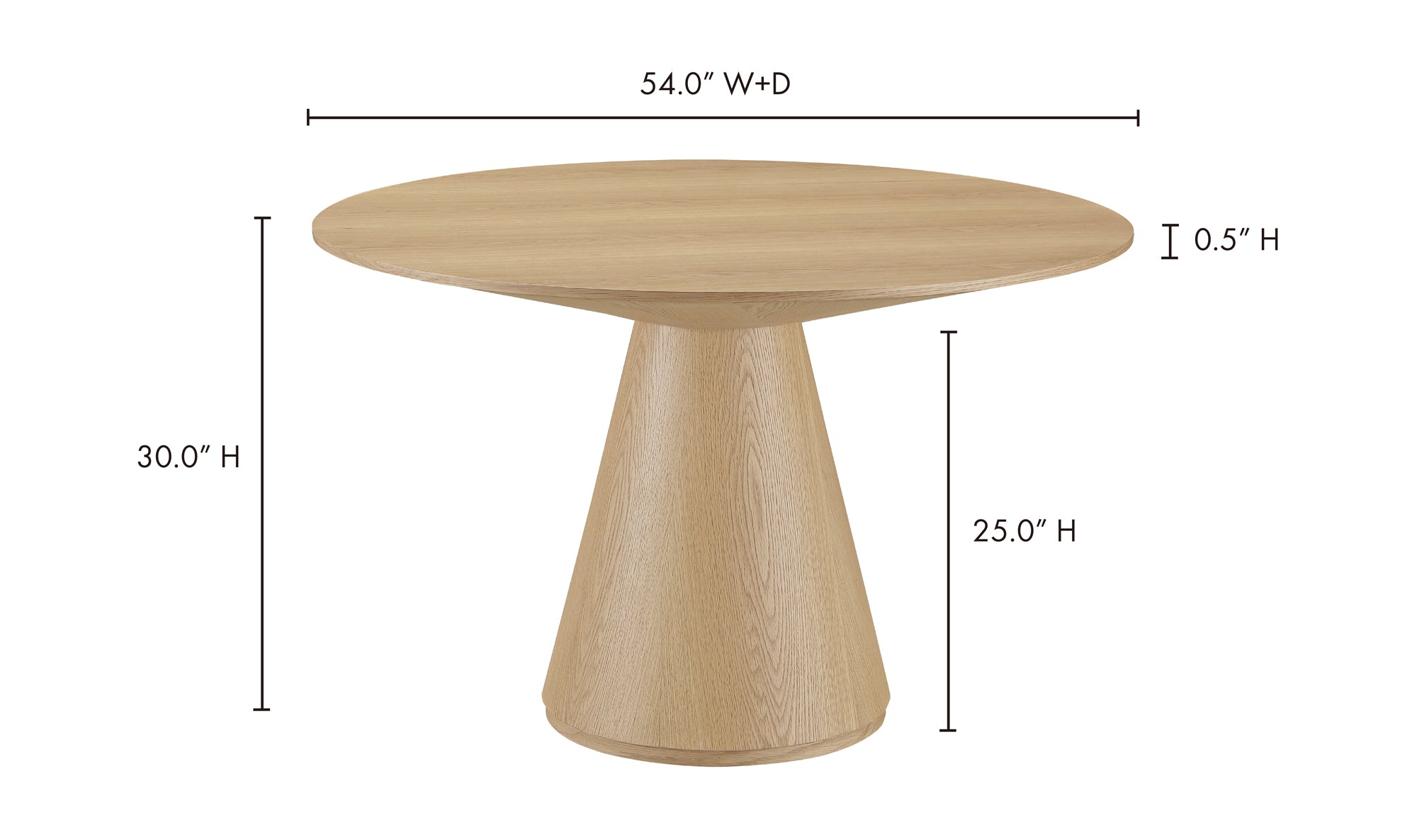 Otago Round 54In Dining Table
