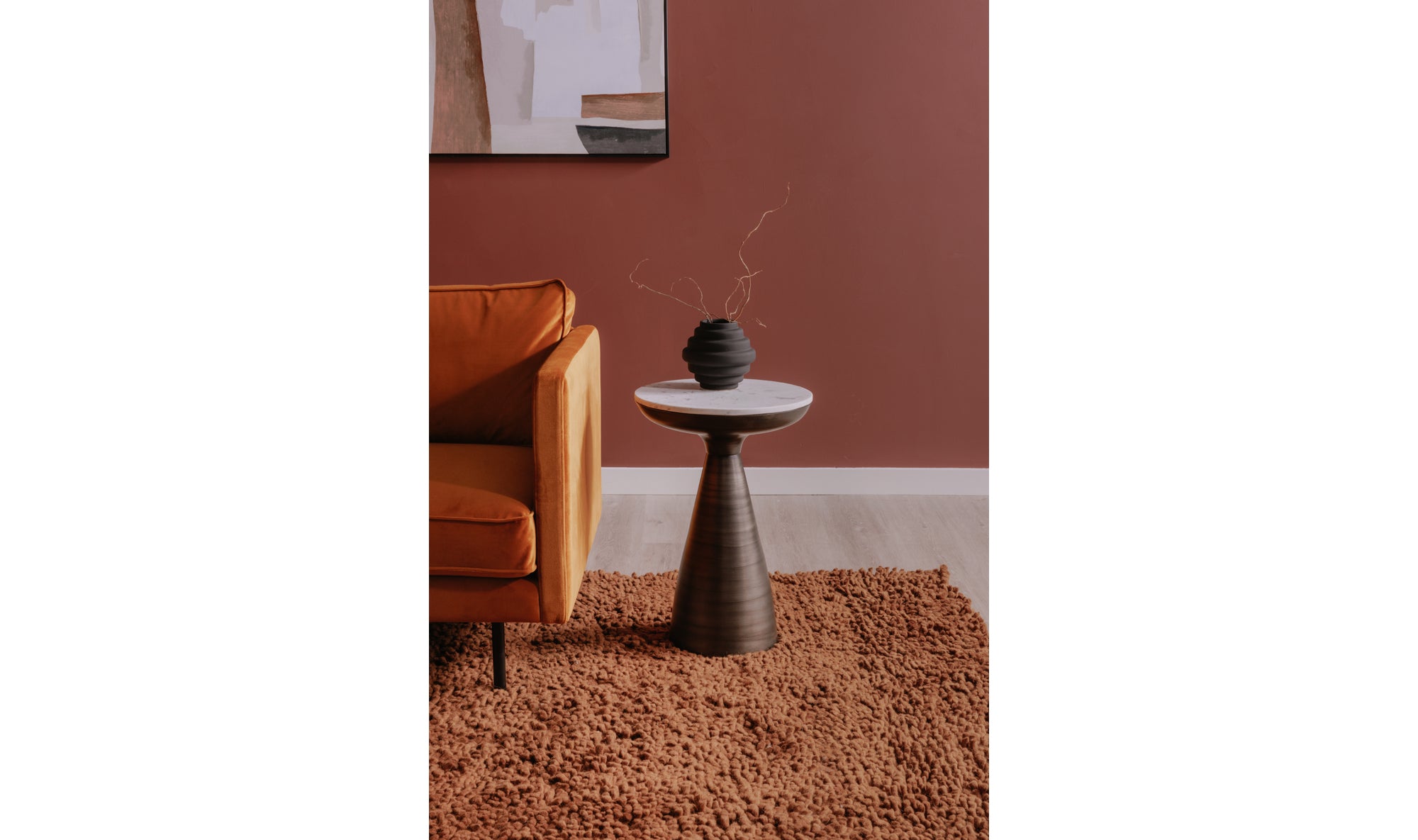 Font Side Table Brass