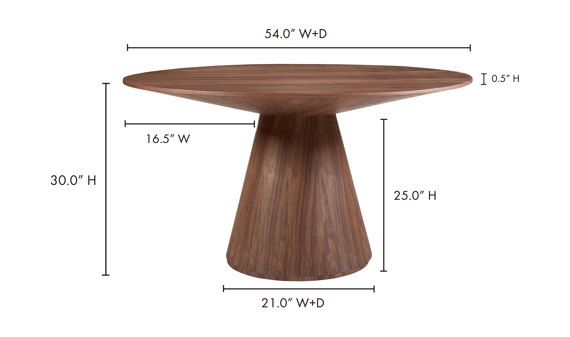 Otago Round 54In Dining Table
