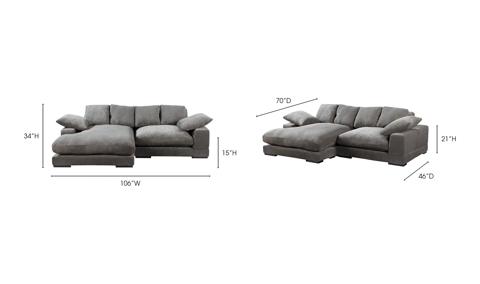 Plunge Sectional Charcoal