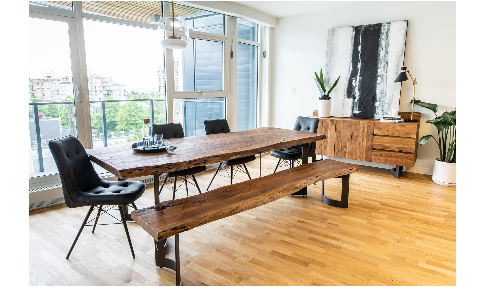 Bent Bench Small Brown