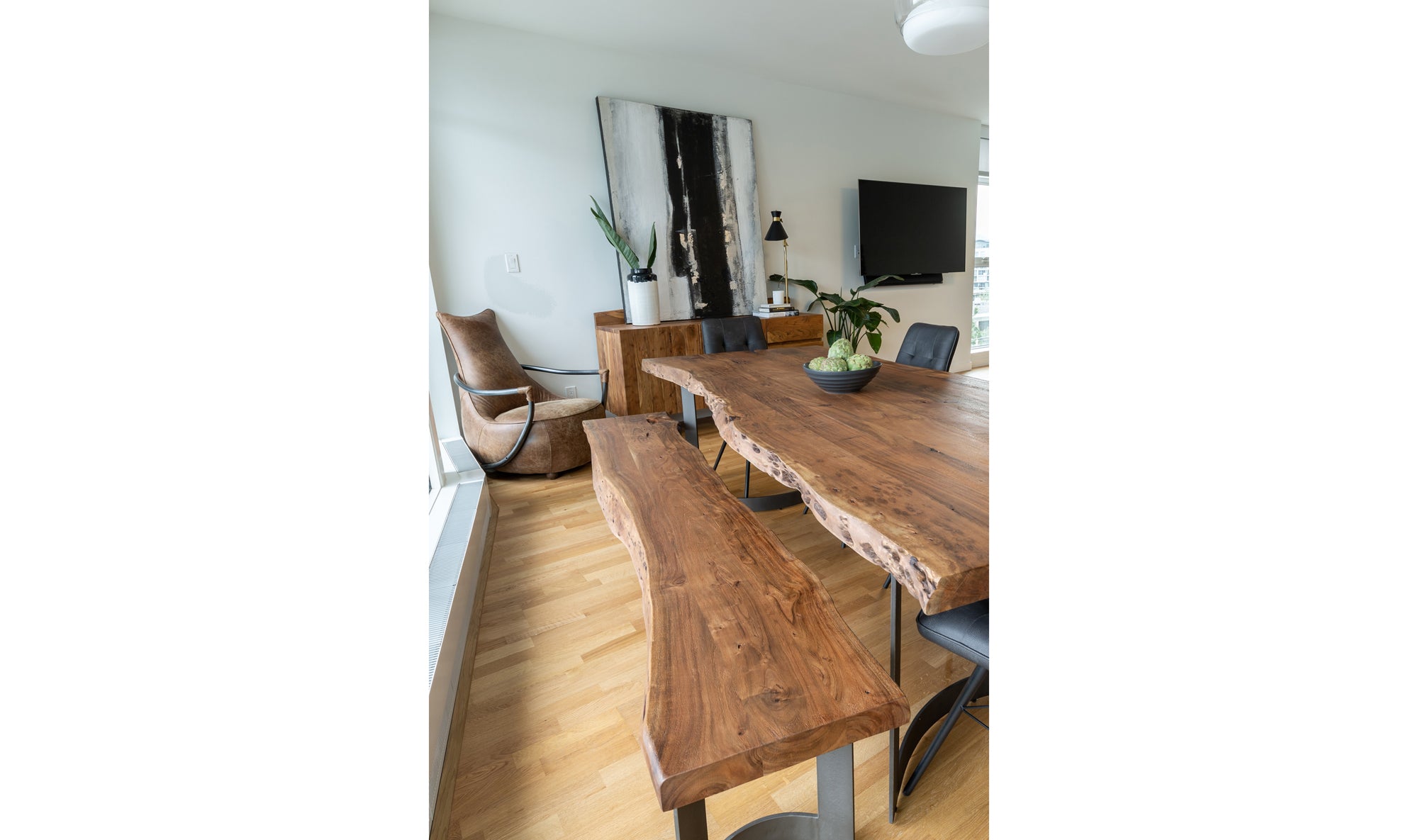 Bent Bench Small Brown