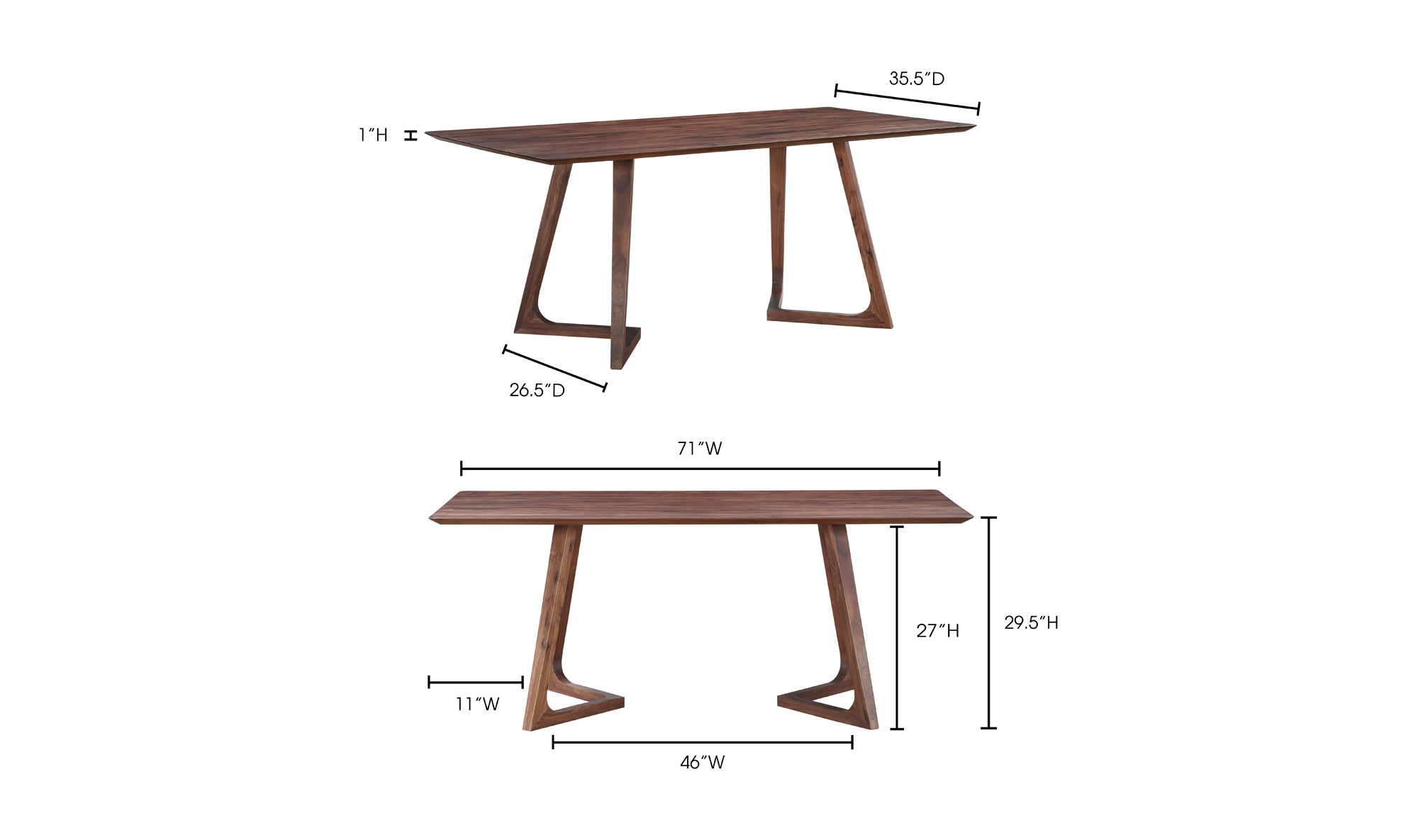 Godenza Rectangular Dining Table Oak