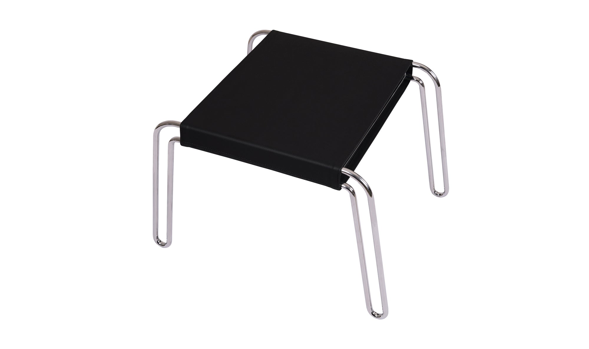 Petra Leather Stool Black