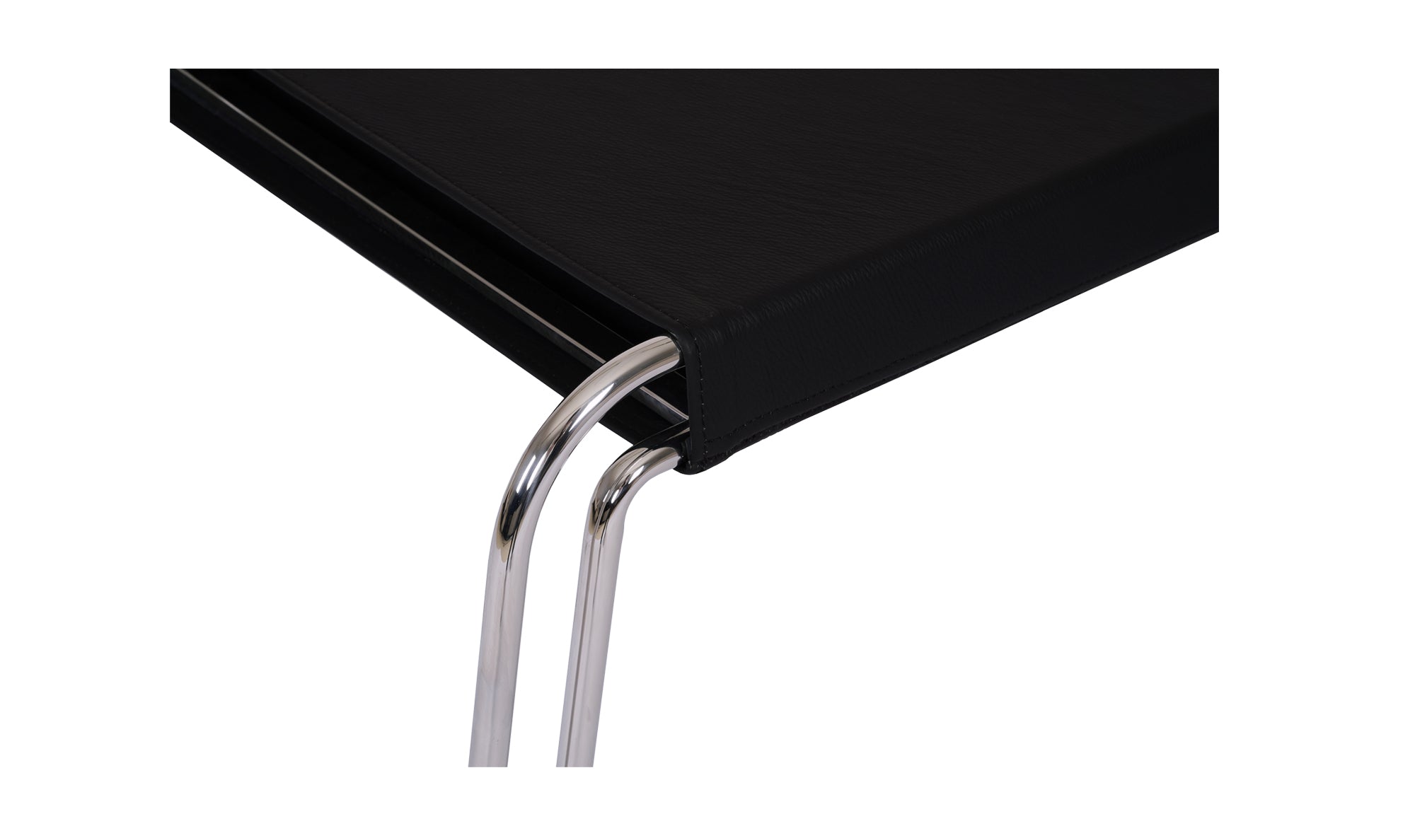 Petra Leather Stool Black