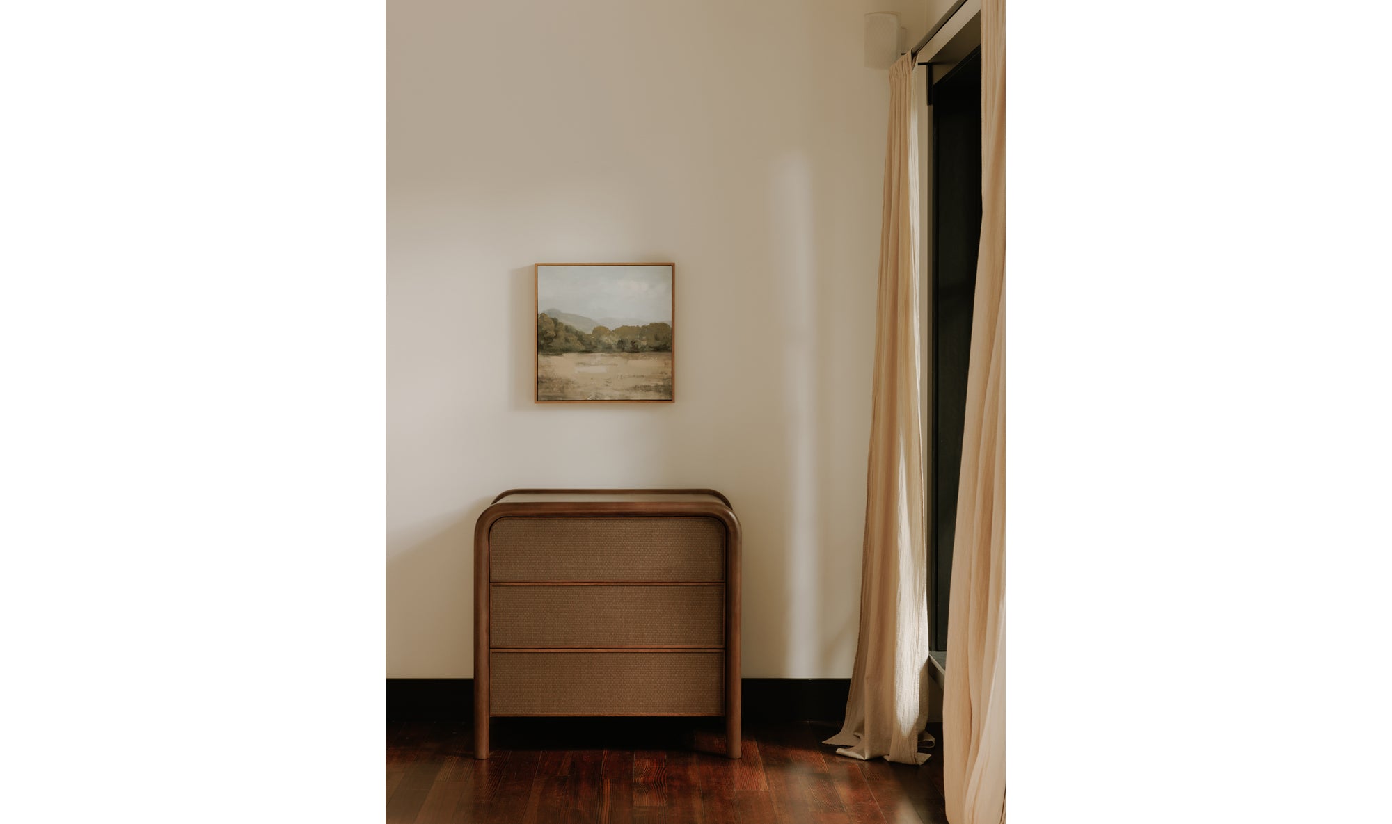 Rye 3 Drawer Nightstand Warm Brown