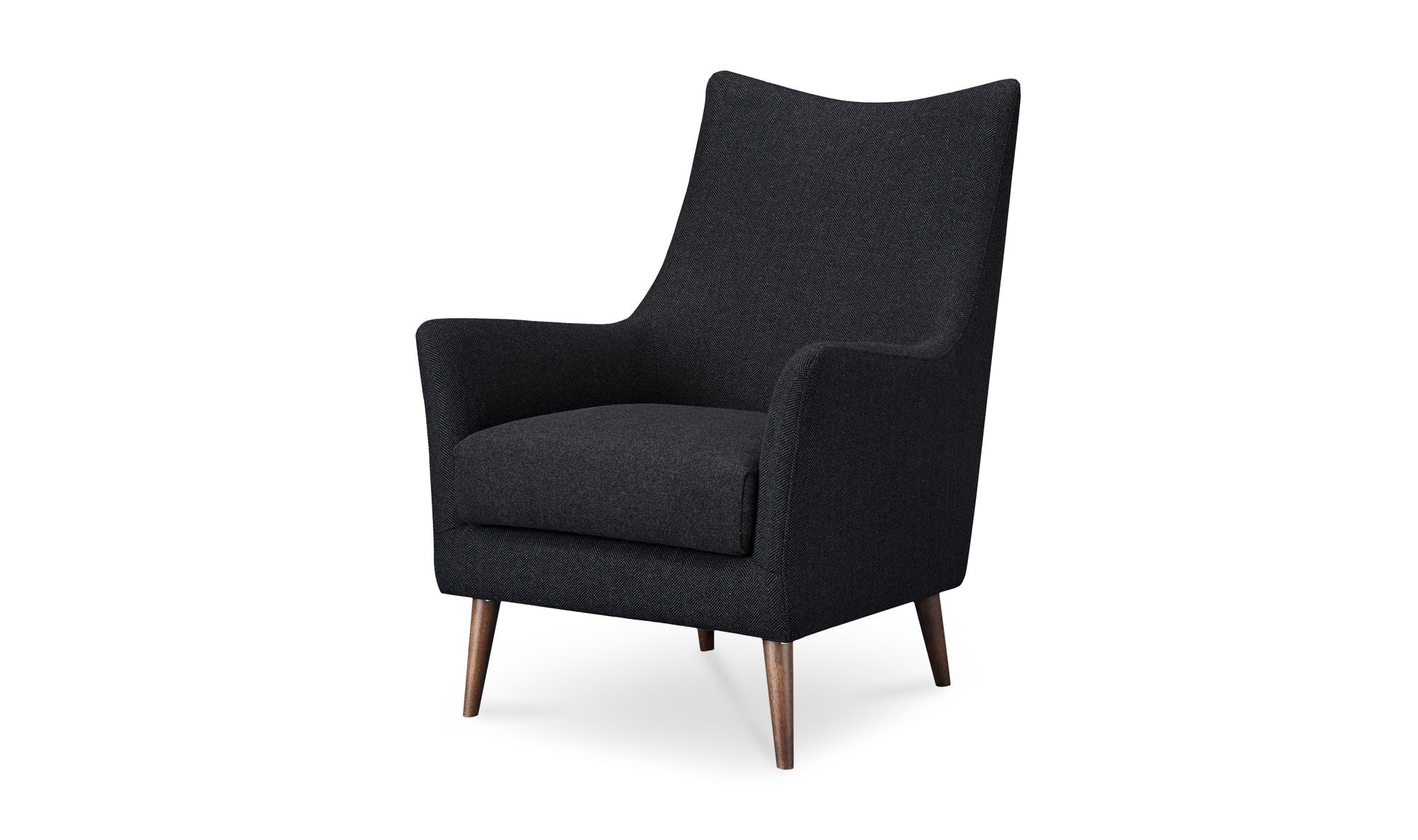 Fisher Armchair Wool Blend Charcoal