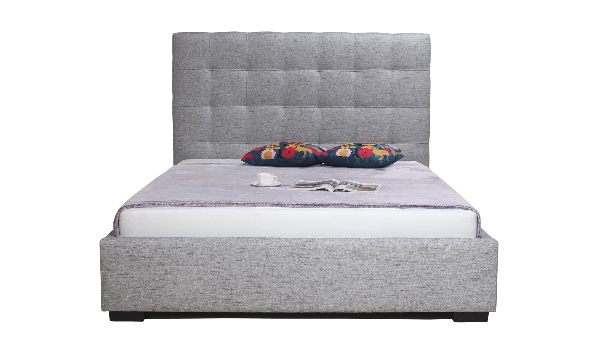 Belle Storage Bed Queen Grey