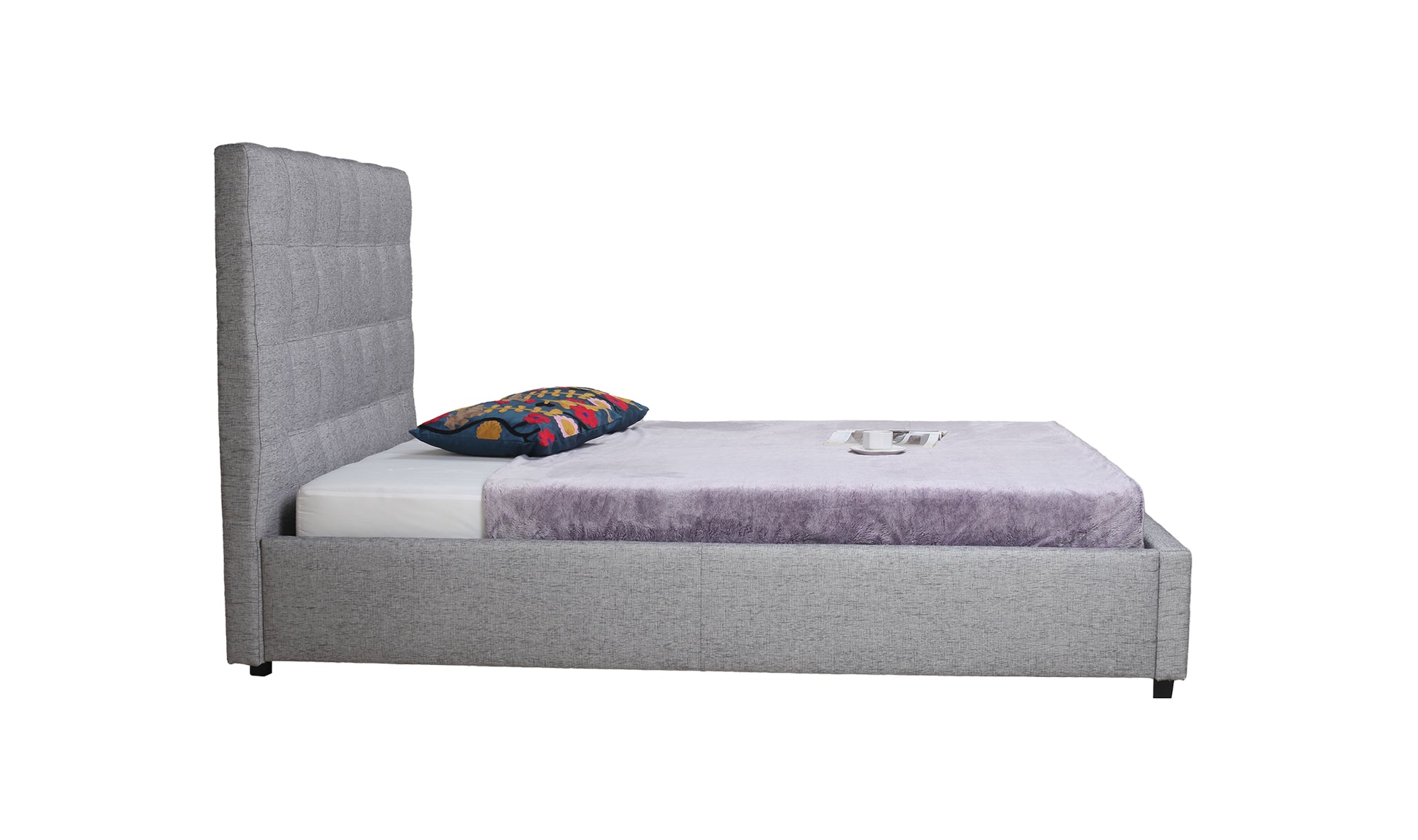 Belle Storage Bed Queen Grey