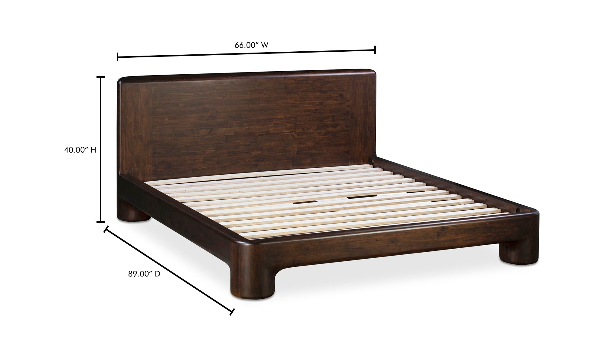 Rowan Bed Queen Dark Brown