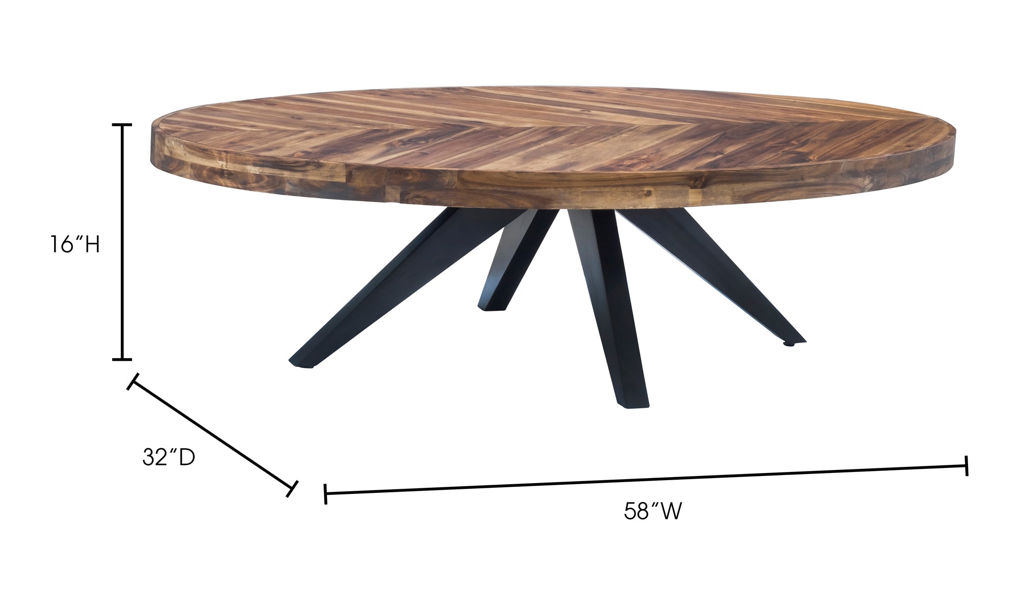 Parq Oval Coffee Table Amber