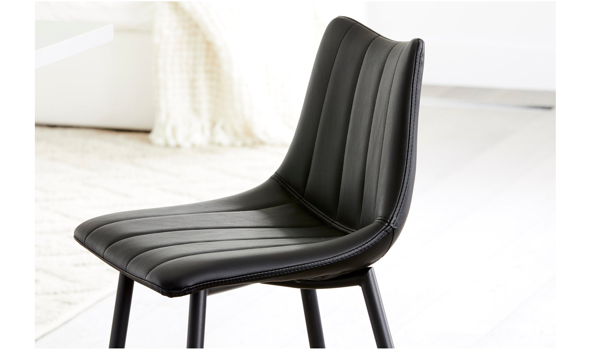 Alibi Bar Stool Matte Black-Set of Two