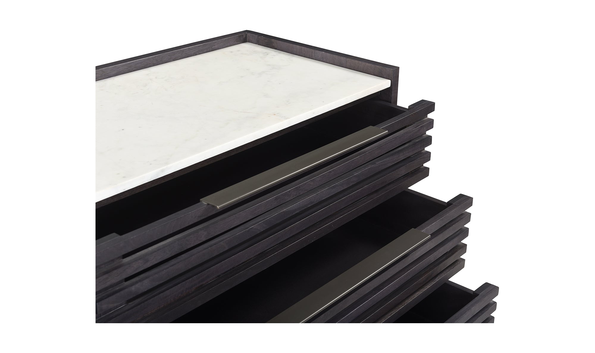 Paloma 3 Drawer Nightstand Charcoal Grey