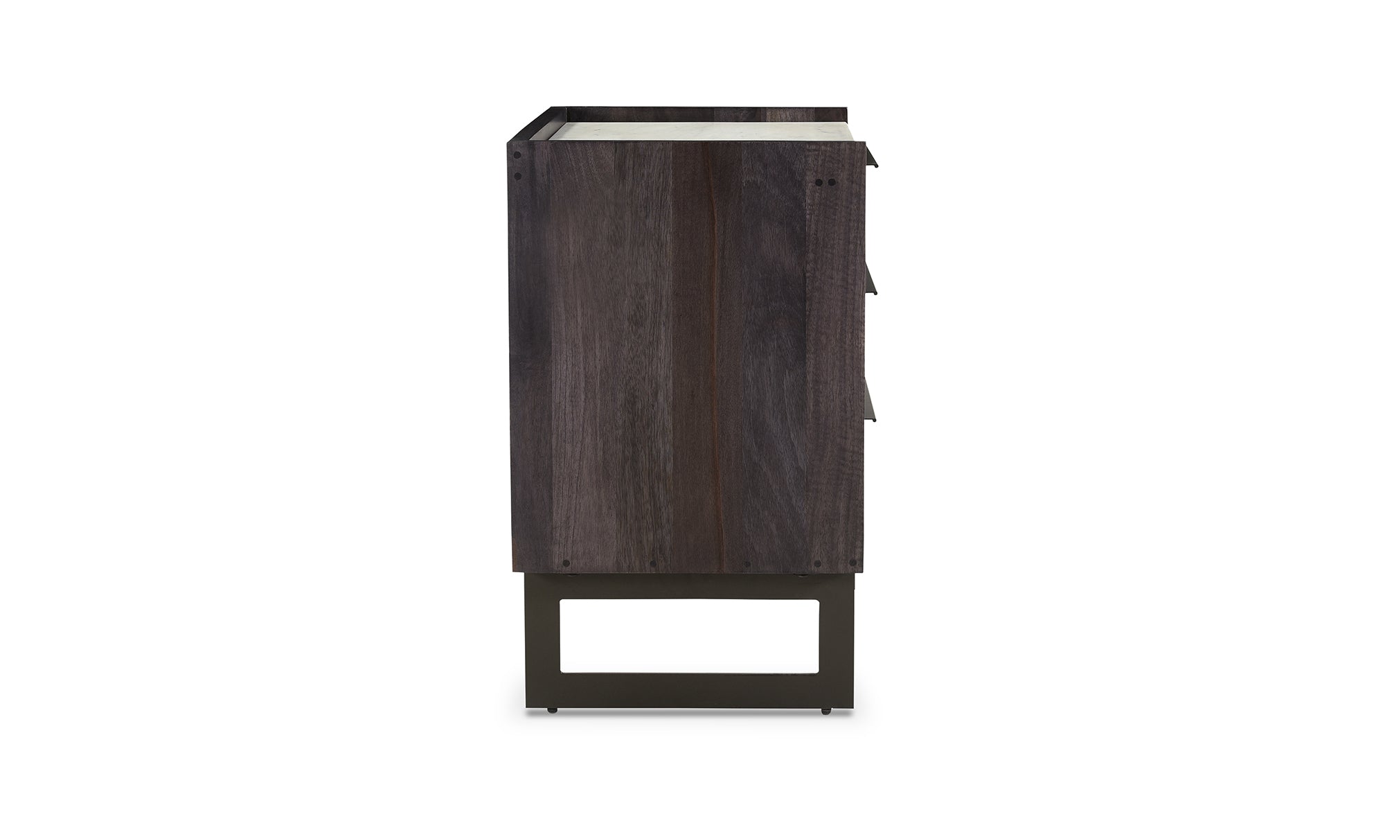 Paloma 3 Drawer Nightstand Charcoal Grey